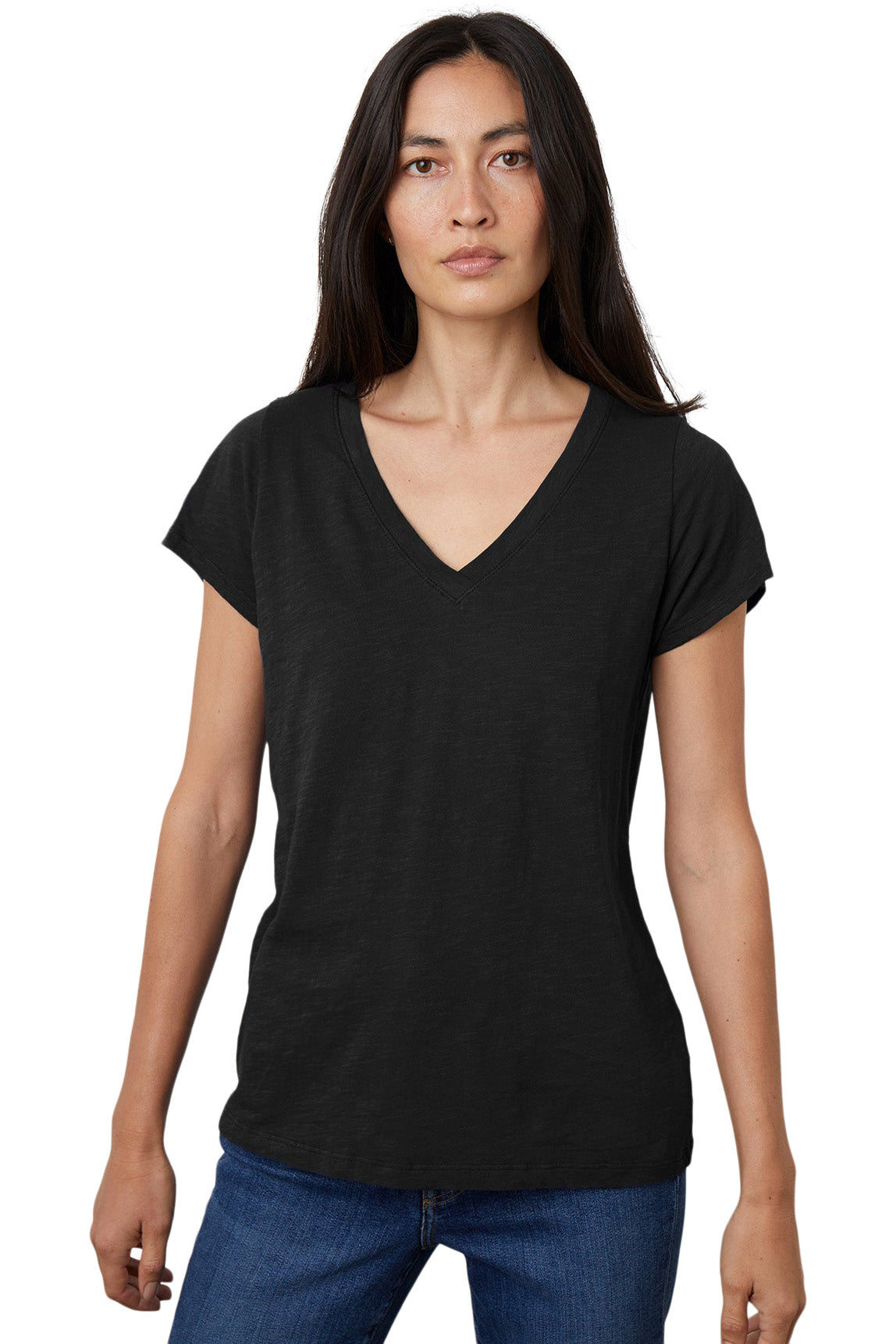 Velvet Jilian Original Slub V-neck Tee