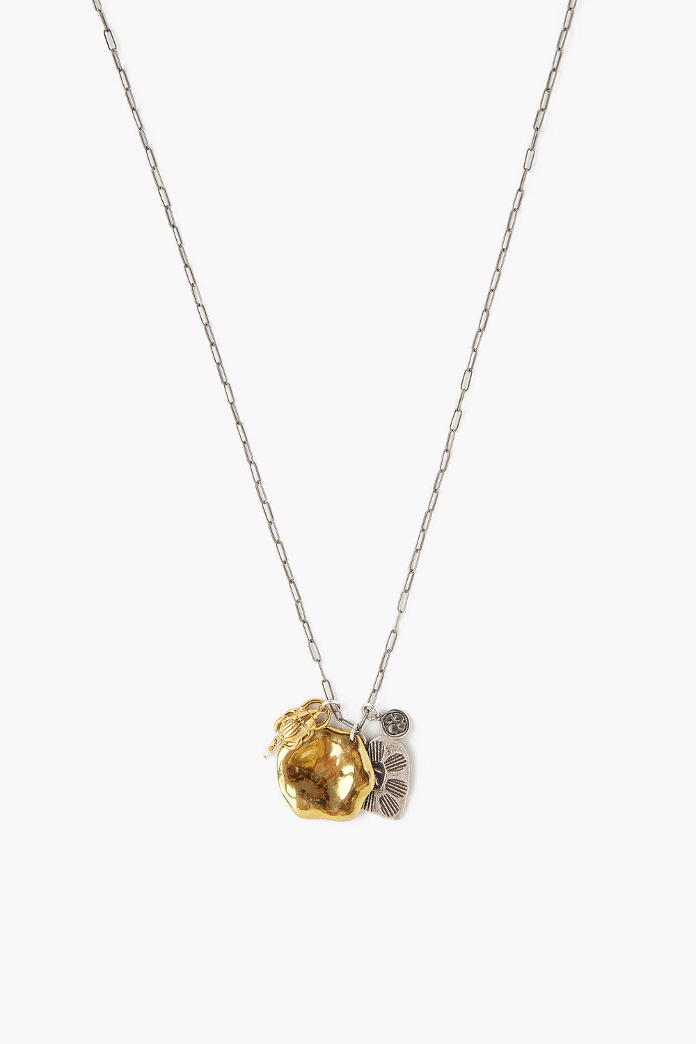 Chan Luu Silver and Gold mix charm necklace