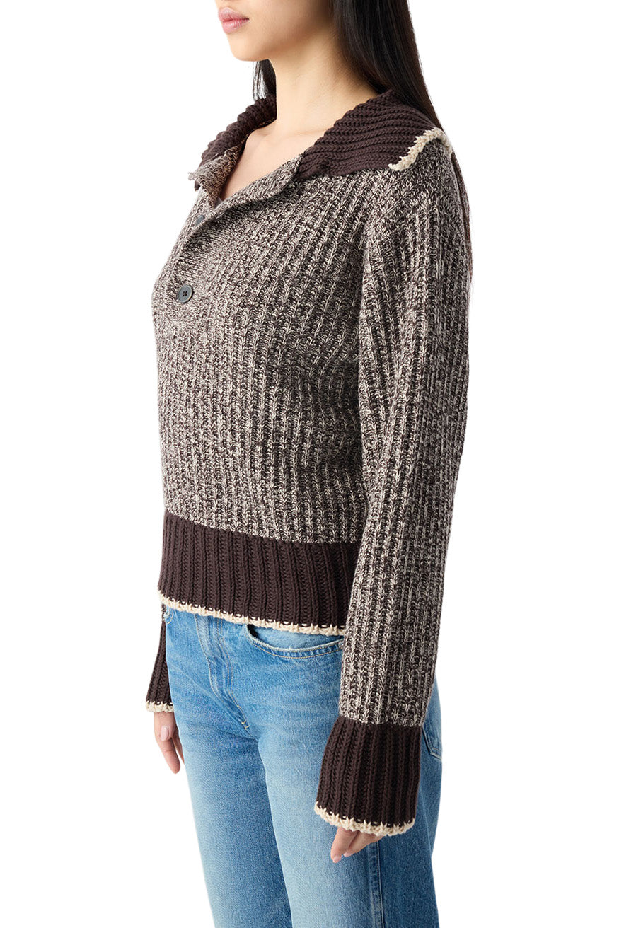 AMO Denim Bobbie Sweater in Mocha-Storm