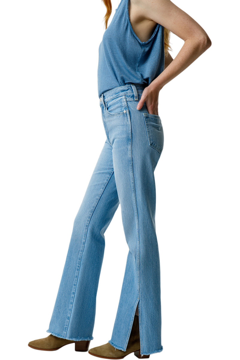 Amo Denim Liz Split Flare in Infatuation