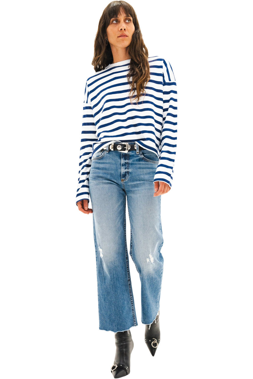 ASKK NY Crop Wide Leg Denim in Trestels