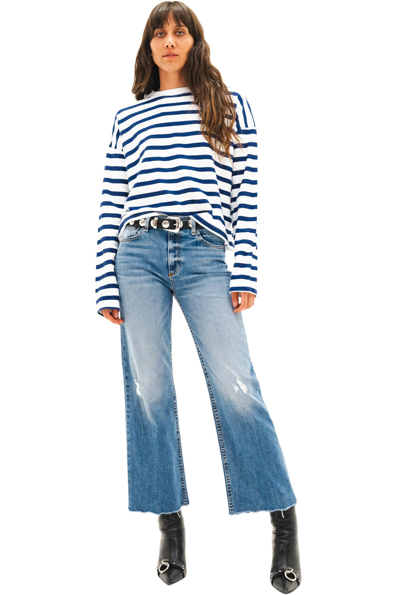ASKK NY Crop Wide Leg Denim in Trestels