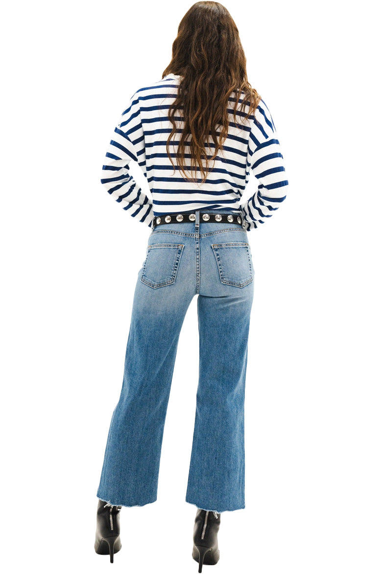 ASKK NY Crop Wide Leg Denim in Trestels