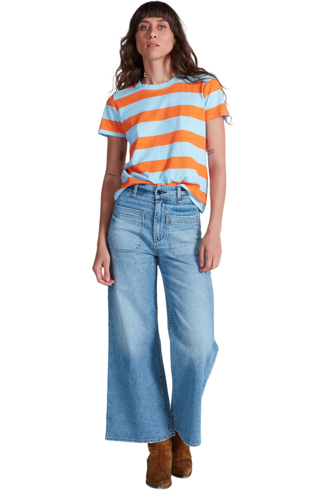 ASKK NY Cropped Sailor Jeans in Blondie