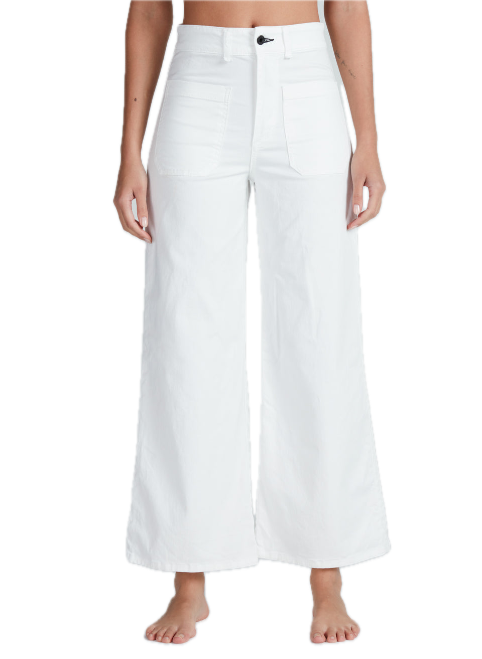 ASKK NY Cropped Sailor Twill Pant in Ivory