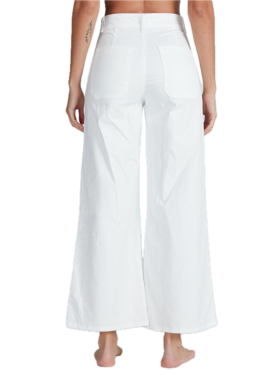 ASKK NY Cropped Sailor Twill Pant in Ivory