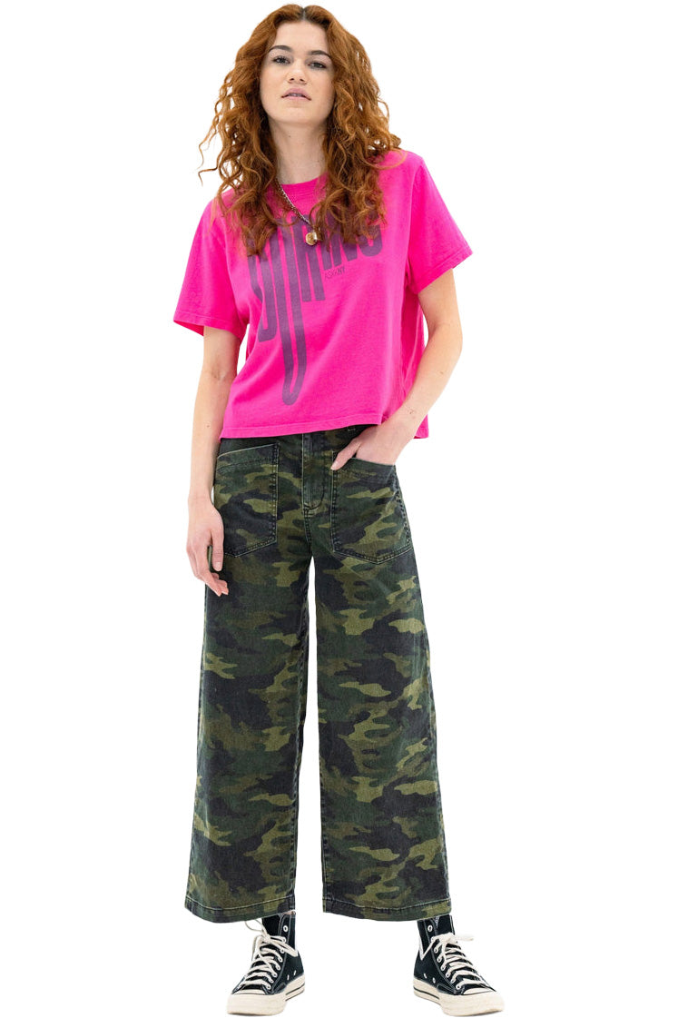 ASKK NY Virginia Wide Leg Pants in Camouflage