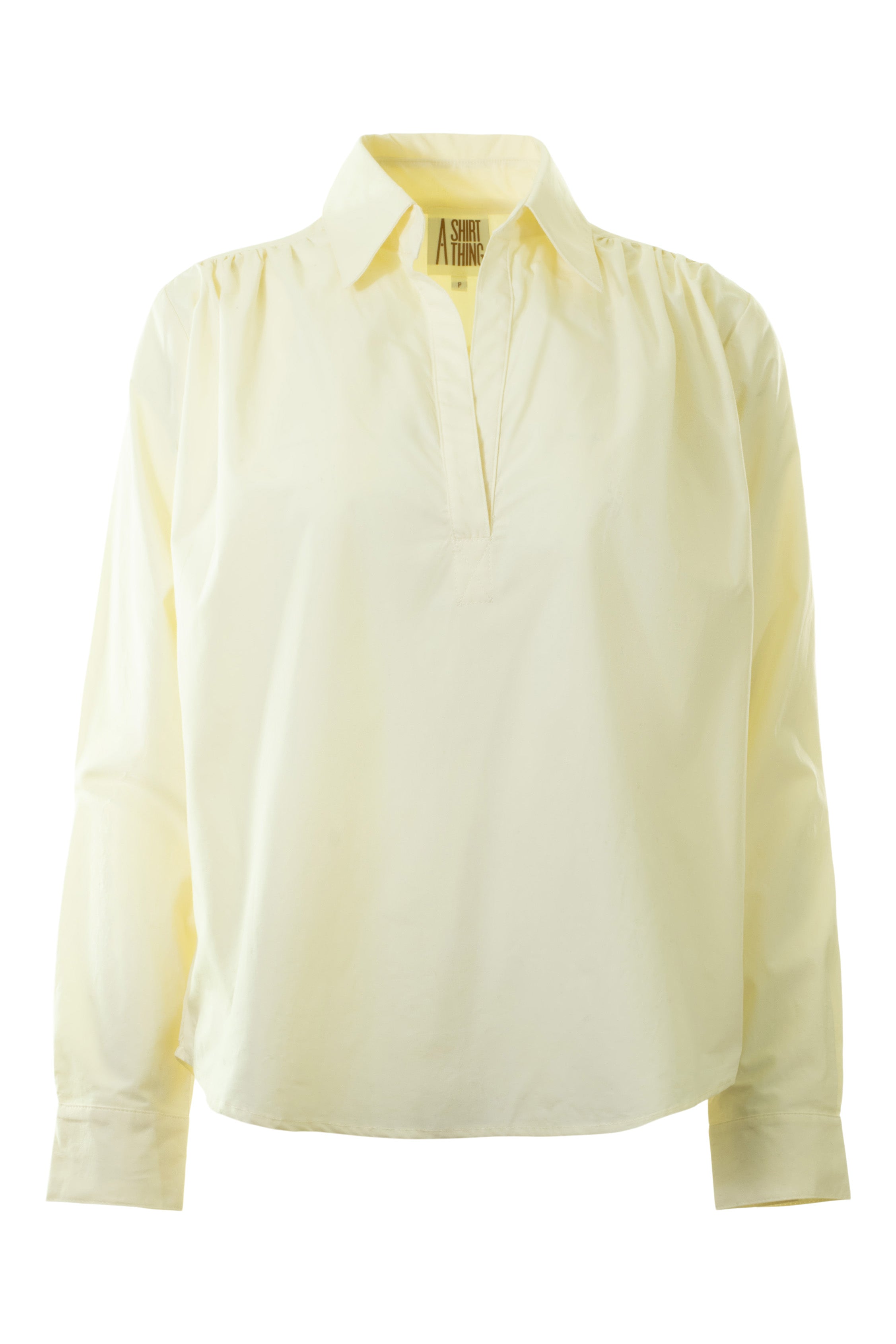 A Shirt Thing Celeste Cotton Poplin Shirt in Ivory