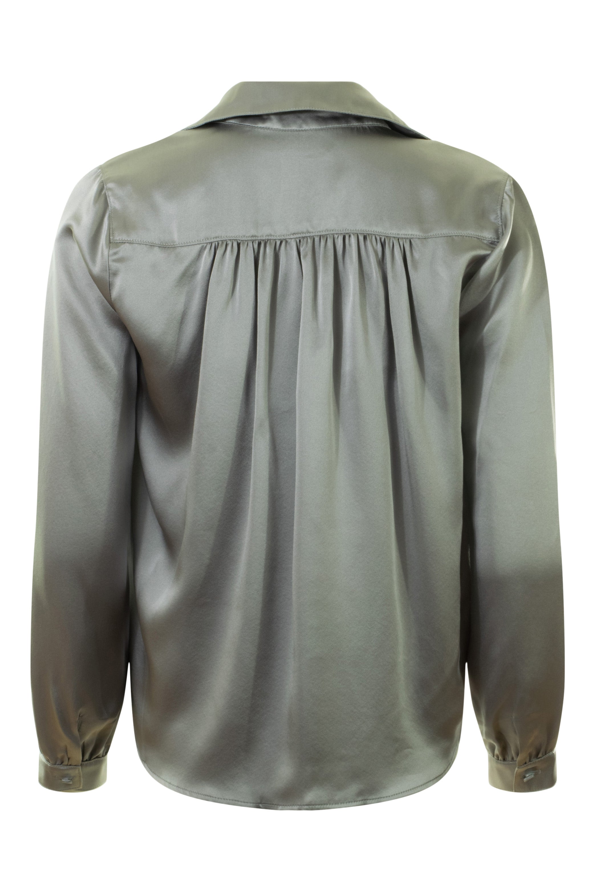 A Shirt Thing Celine Silk Ruffle Blouse