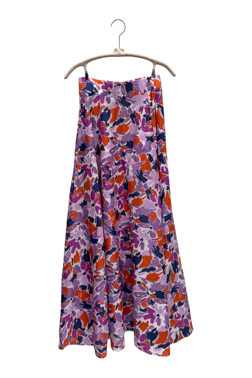 A Shirt Thing Lola Floral Skirt in Lavender Navy
