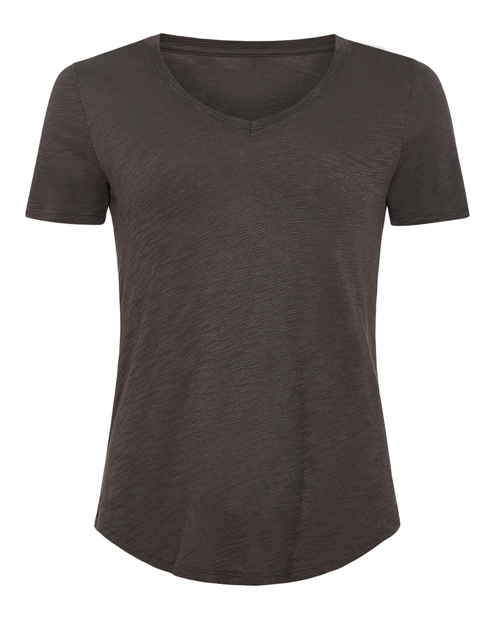 ATM Slub Jersey V-neck Tee in Coal