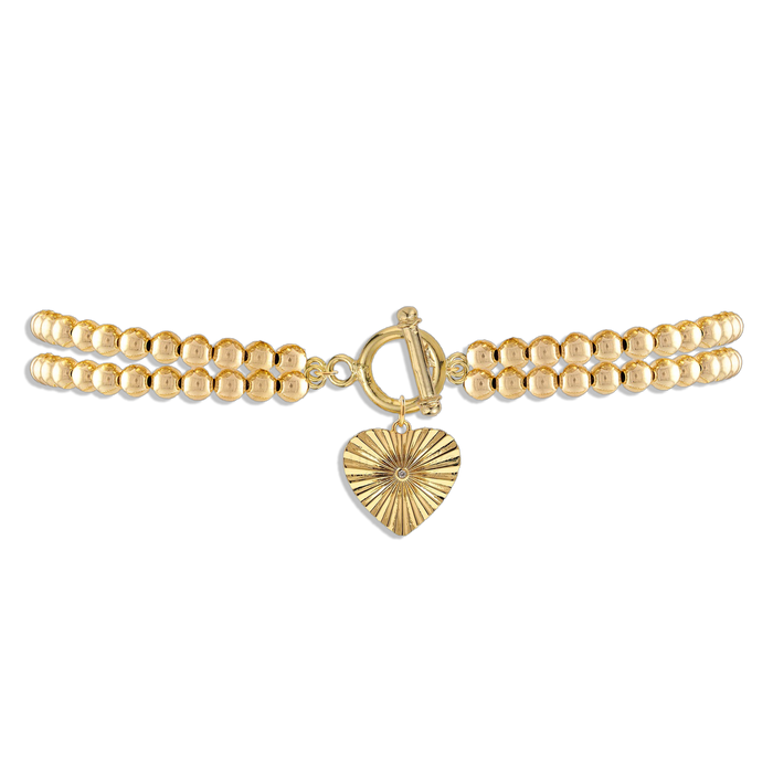 Alexa Leigh Love Lock Bracelet in Yellow Gold