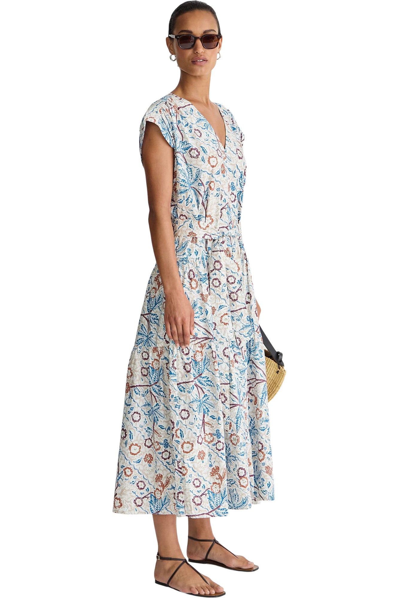 Apiece Apart Agathe Tier Maxi in Earthly Delights Batik