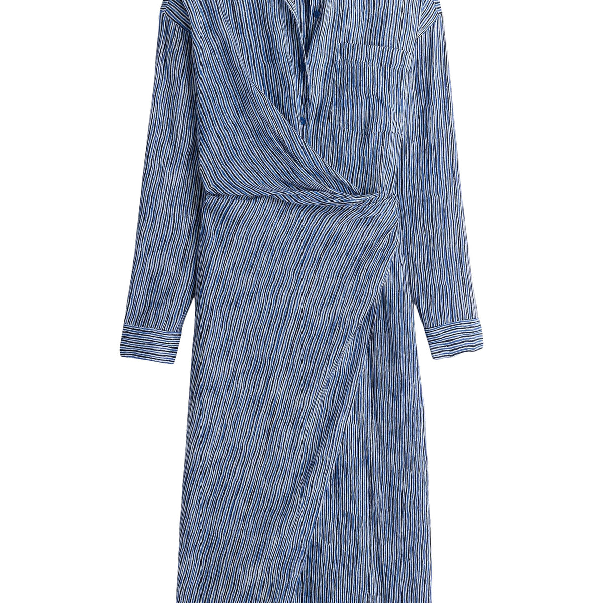 Alexia Wrap Dress in Night Blooms Firecracker