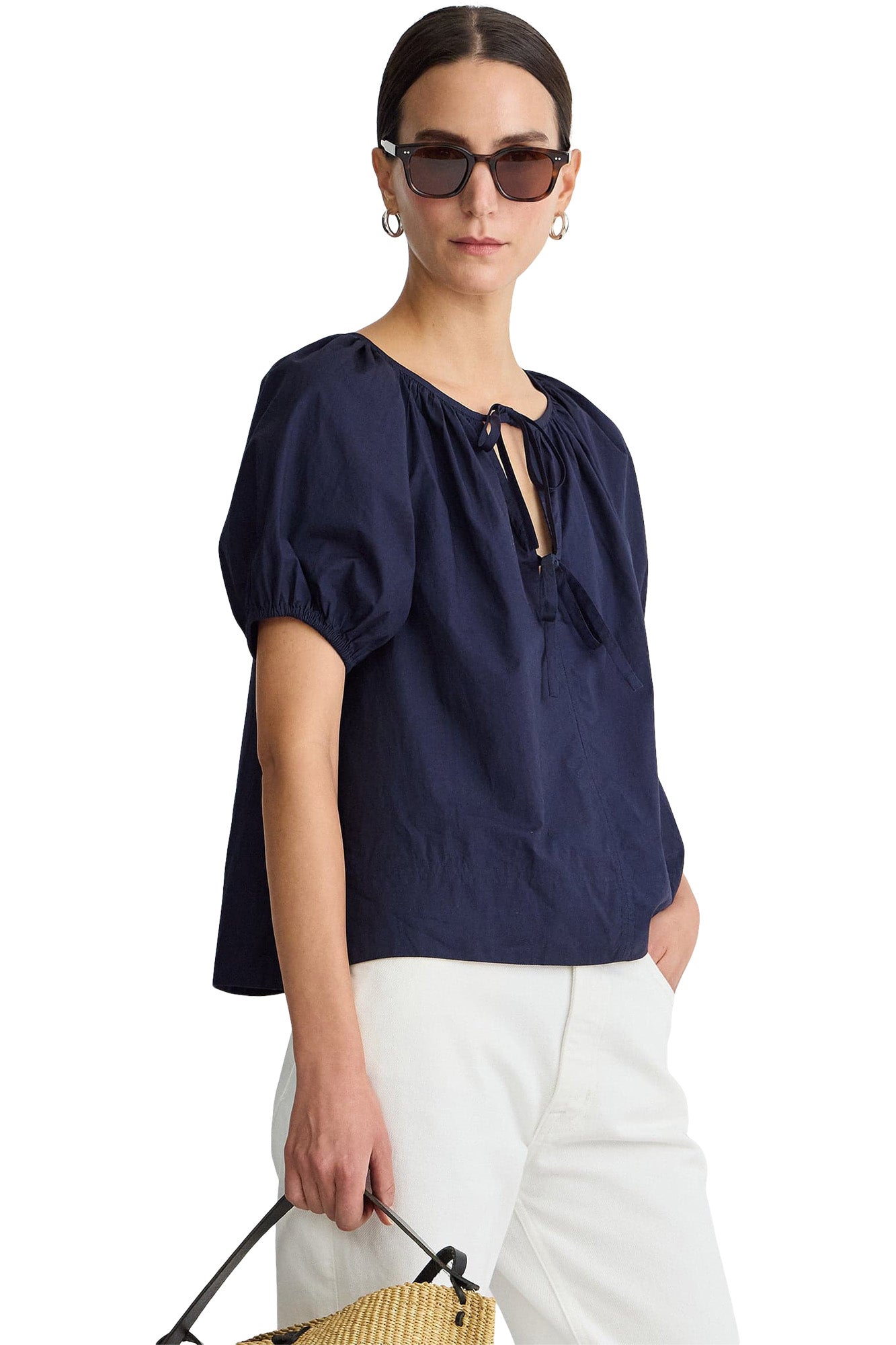 Apiece Apart Amalie Tie Top in 
Midnight