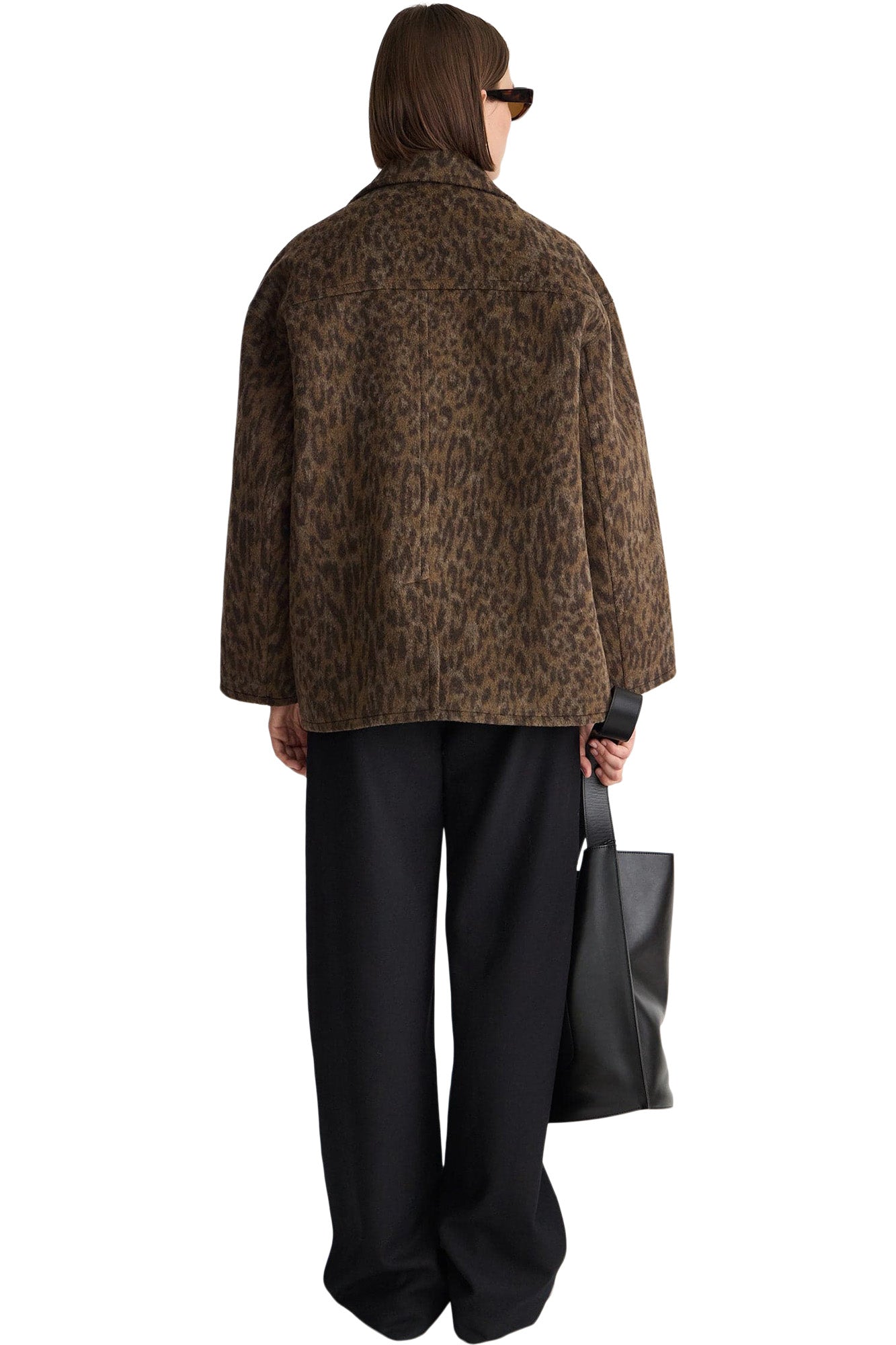 Apiece Apart Downtown Peacoat in Leopard