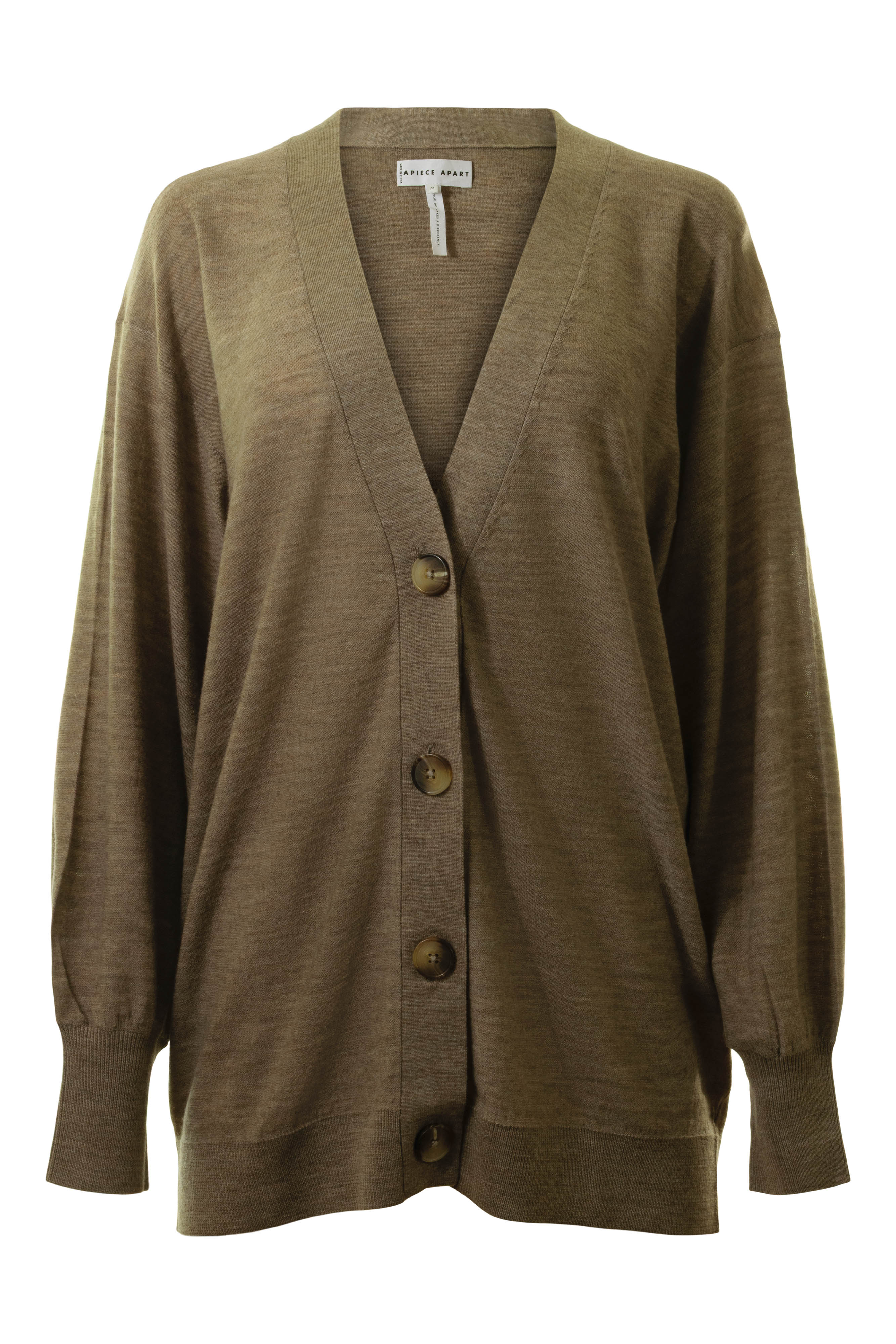 Apiece Apart Drippy Tissue Cardigan in Camel Melange