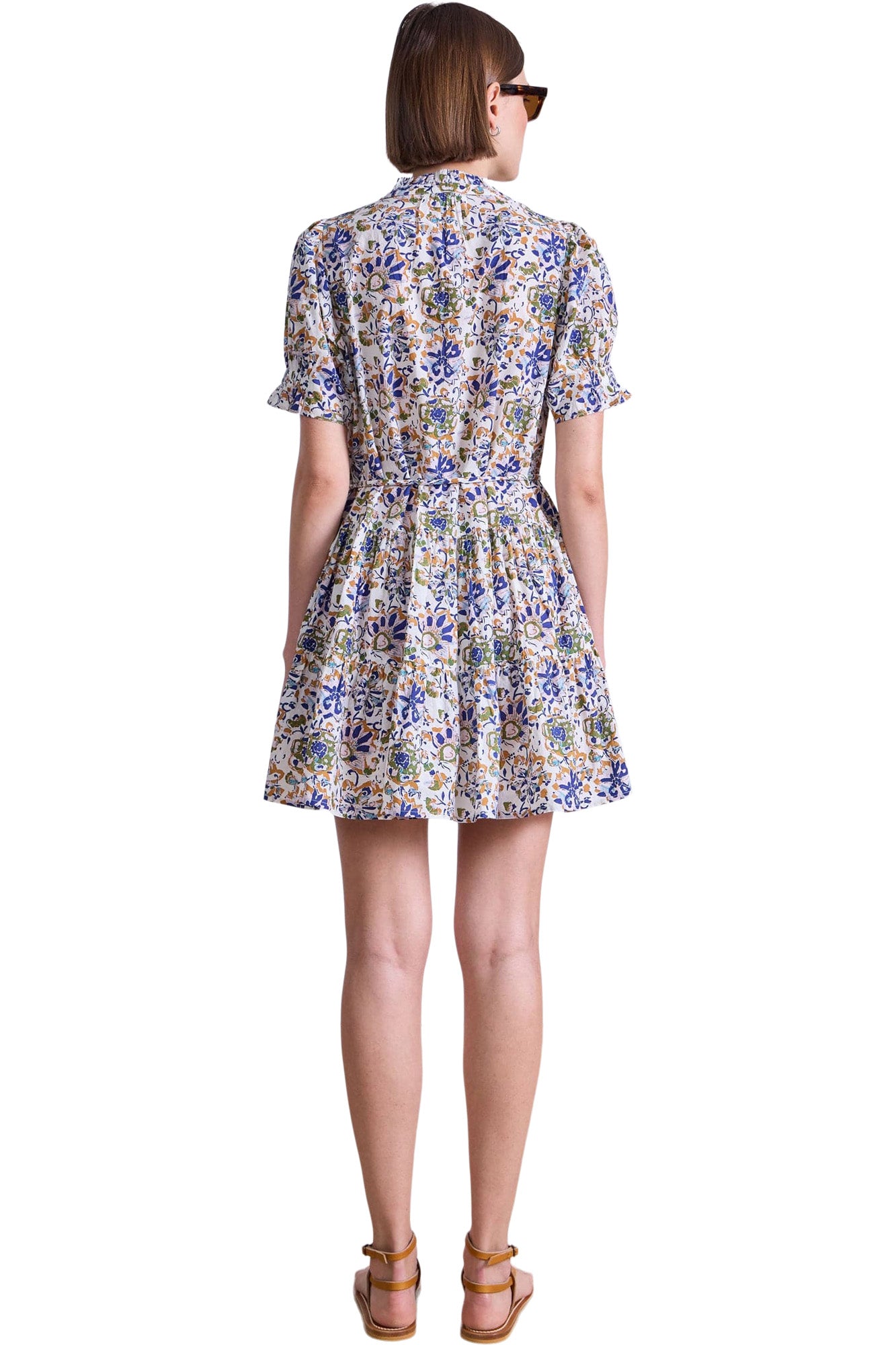 Apiece Apart Las Almas Dress in Batik Floral Cream