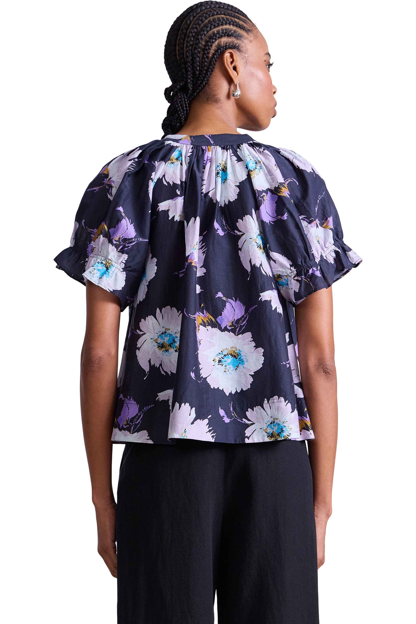 Apiece Apart Lo Capo Top in Senna Floral Navy