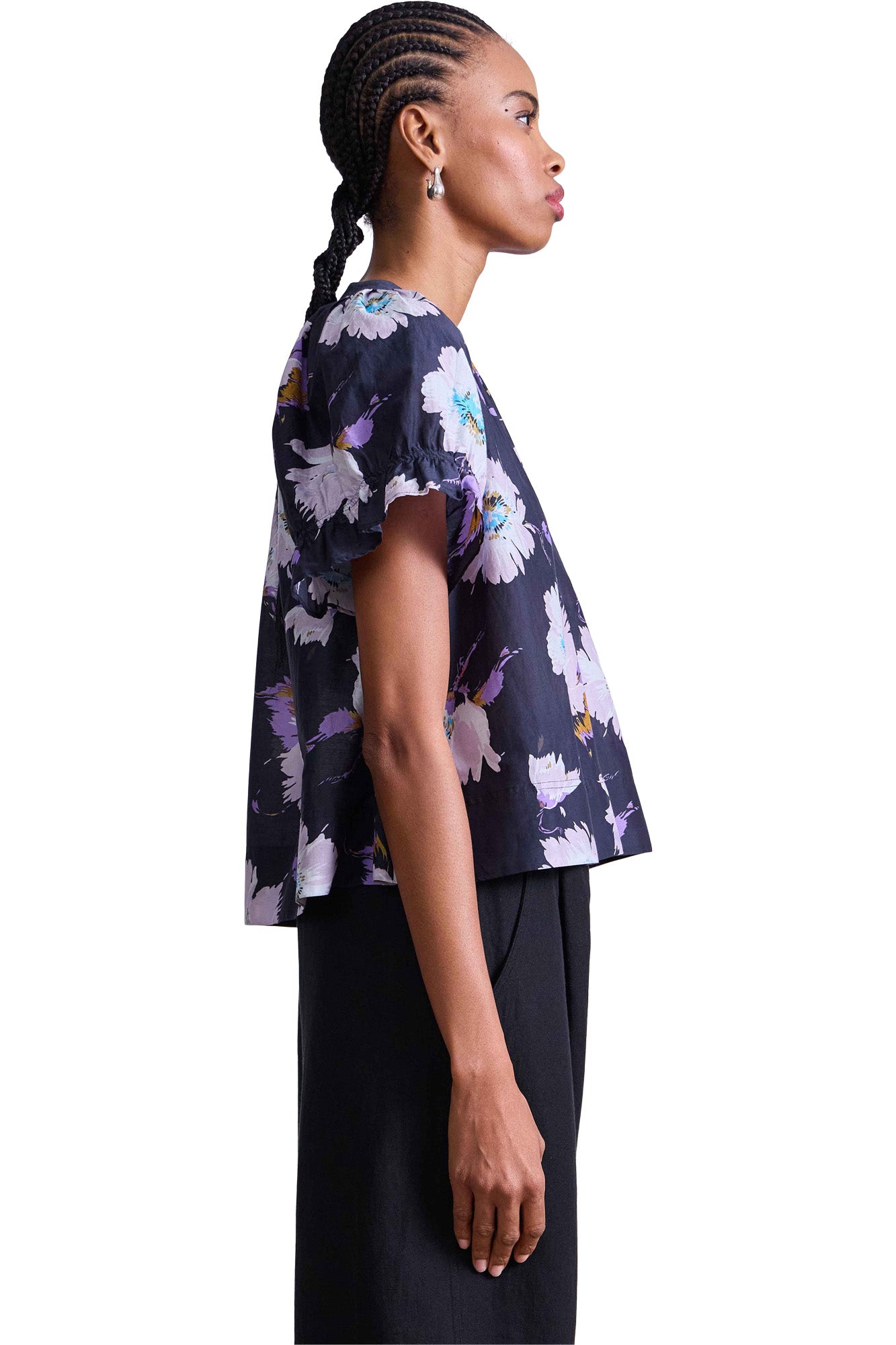 Apiece Apart Lo Capo Top in Senna Floral Navy