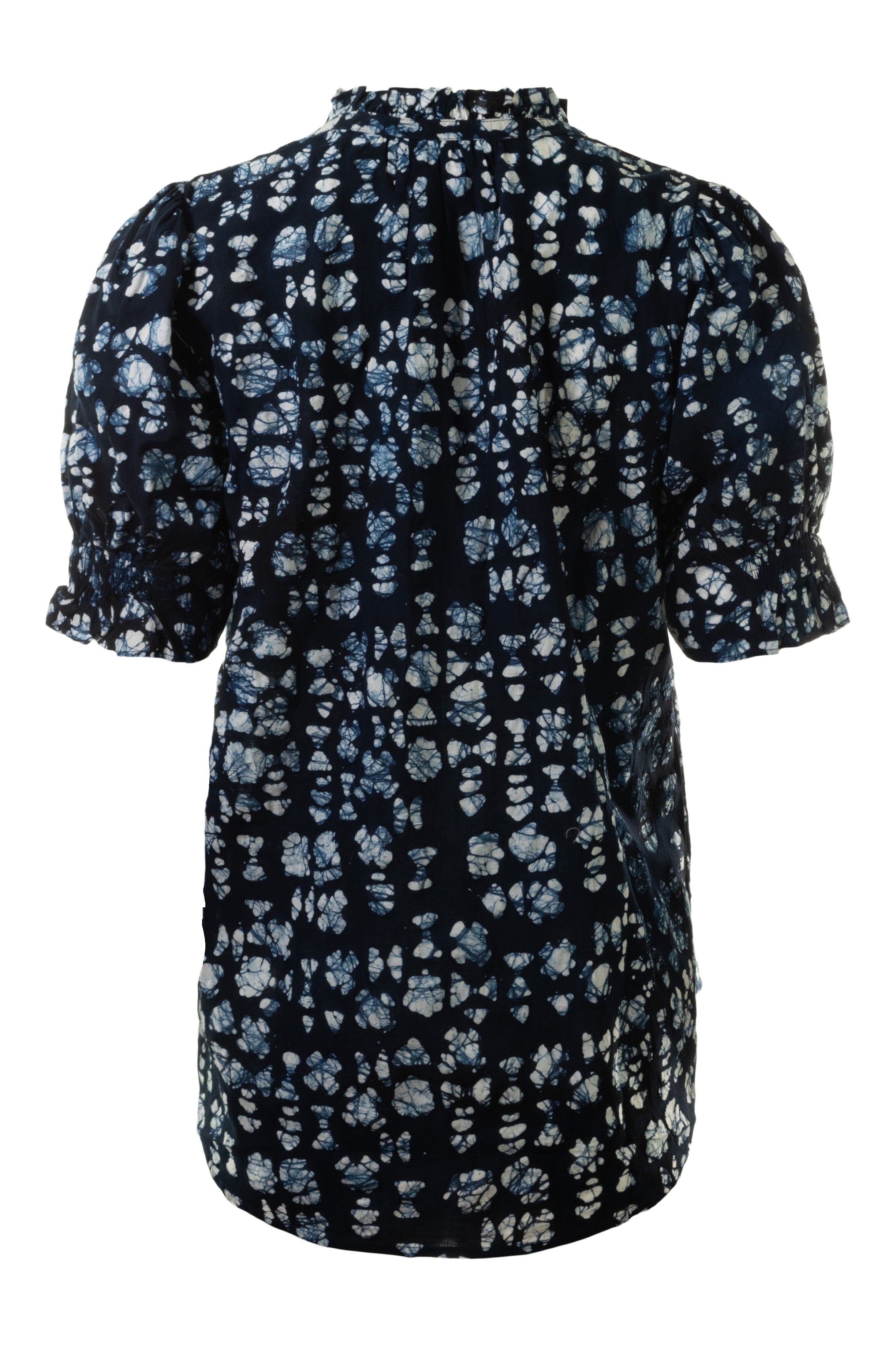 Apiece Apart Los Altos Top in Batik Geo indigo