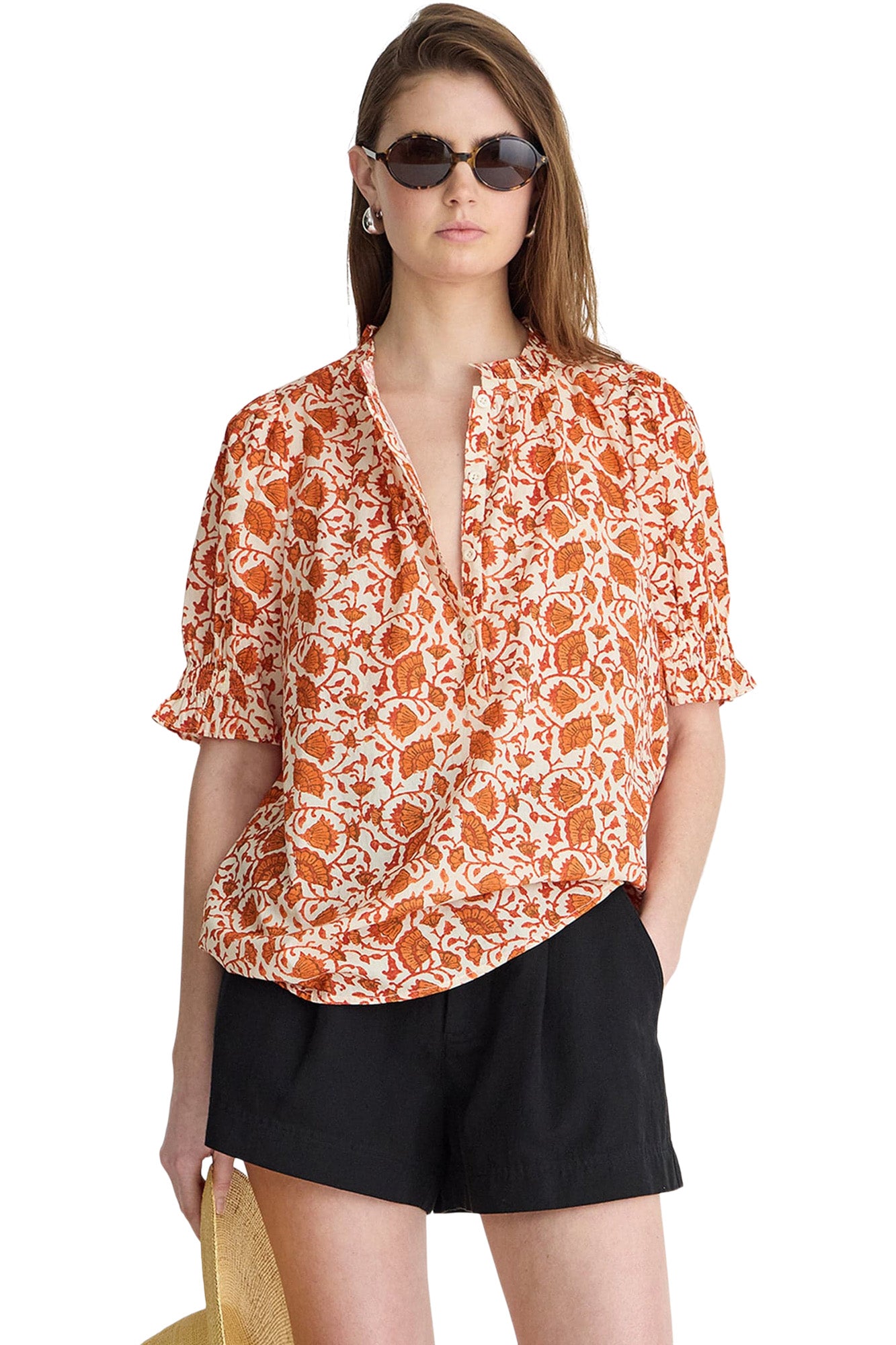 Apiece Apart Los Altos Top in 
Night Blooms Sorbet