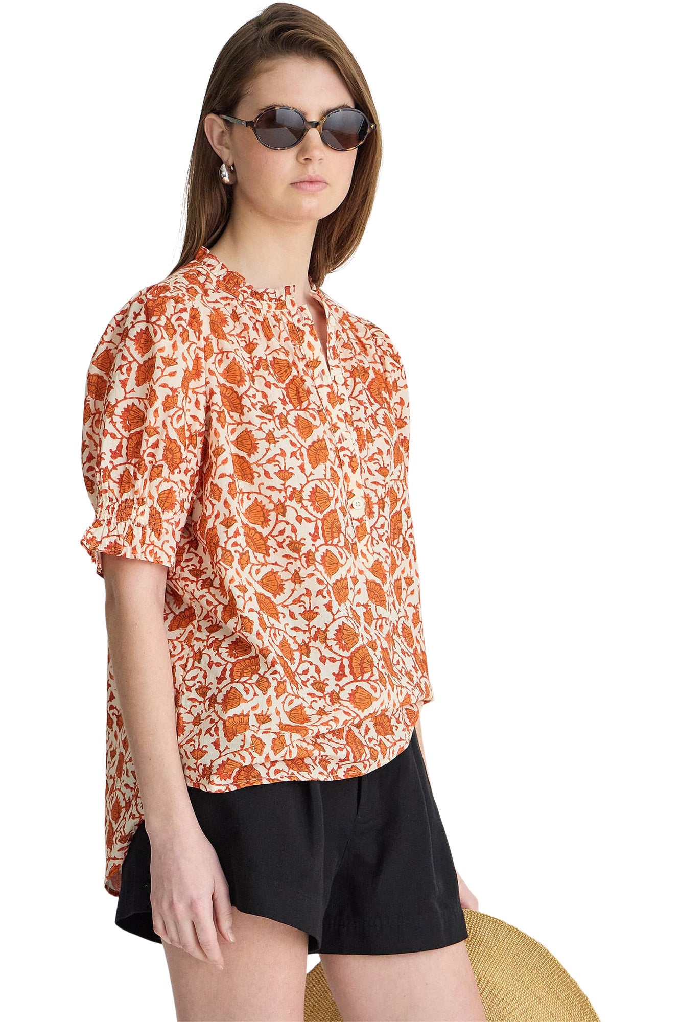 Apiece Apart Los Altos Top in 
Night Blooms Sorbet