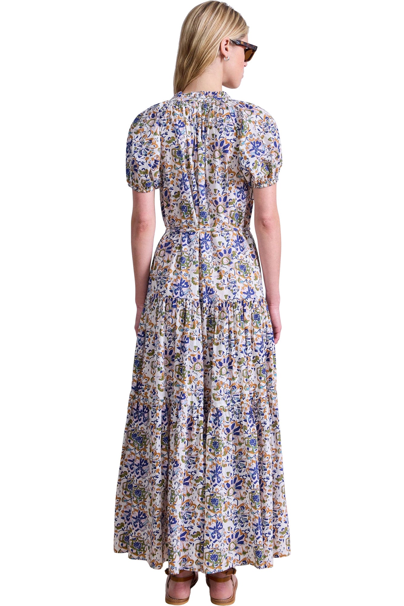 Apiece Apart Mazza Maxi in 
Batik Floral Cream