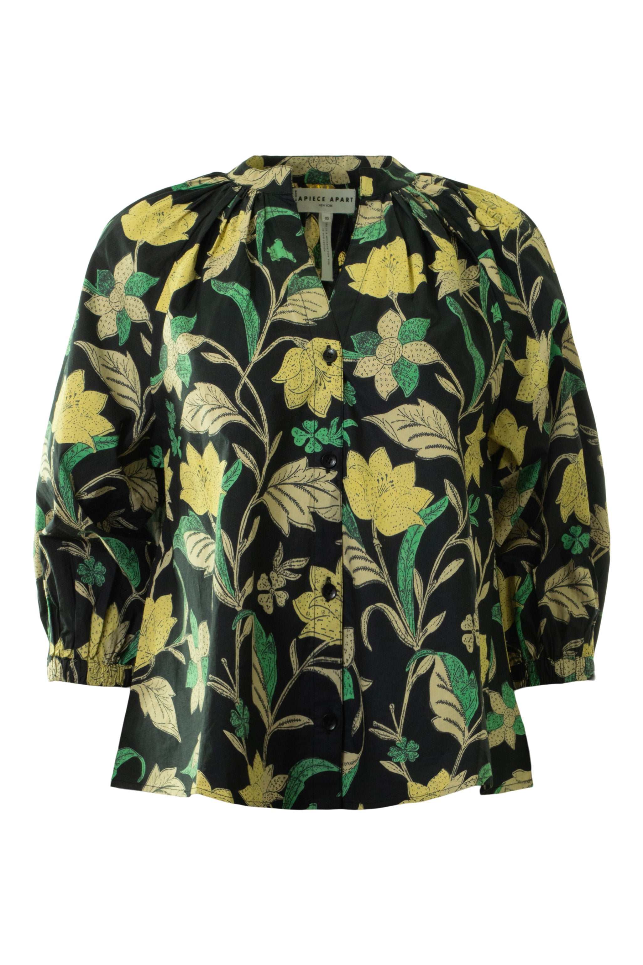Apiece Apart Messina Top in Essa Floral Citron