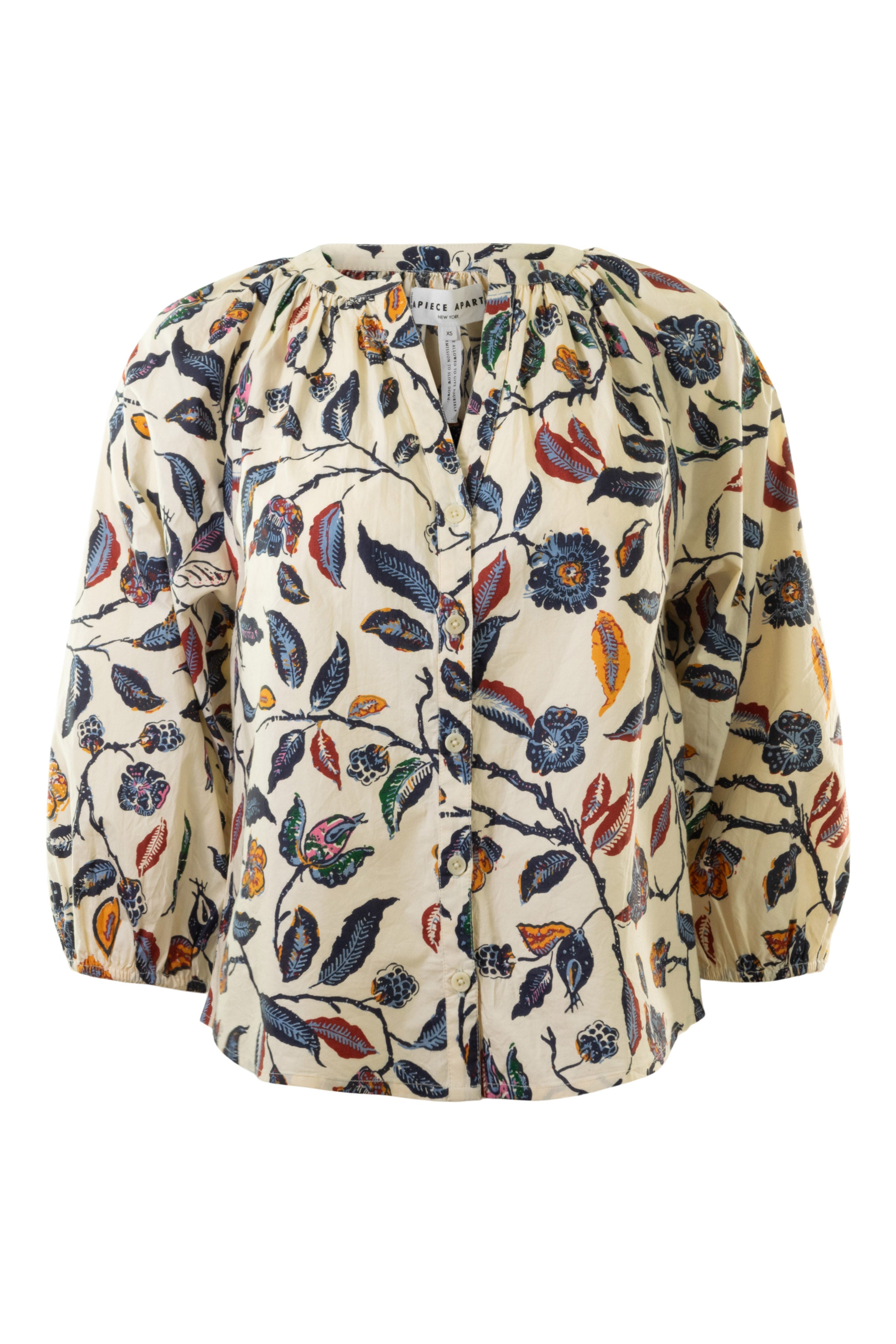 Apiece Apart Mitte Top in Garden Floral Cream