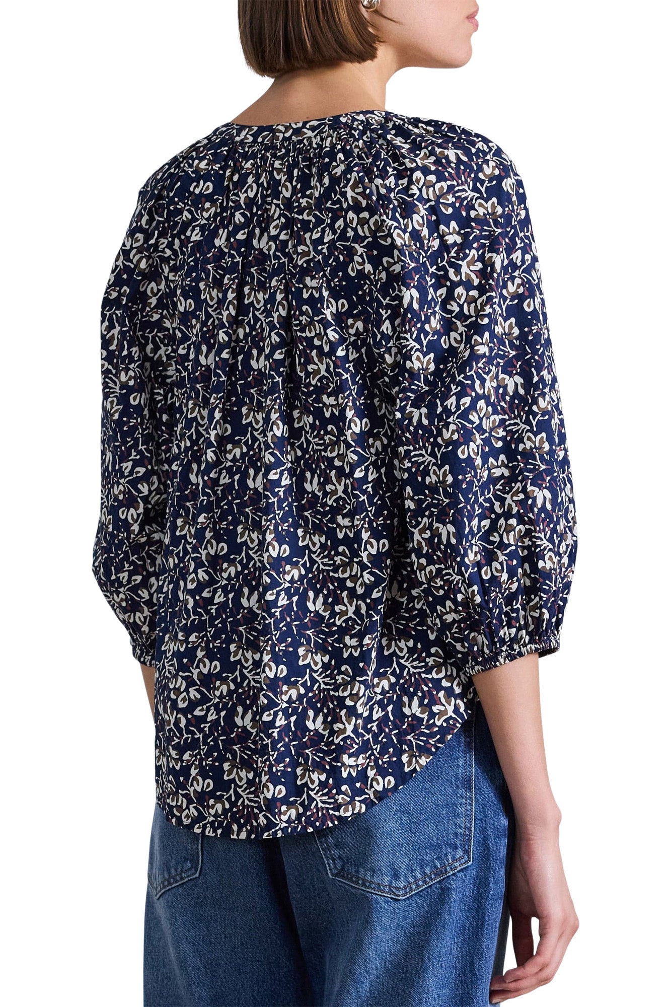 Apiece Apart Mitte Top in Mira Floral Navy