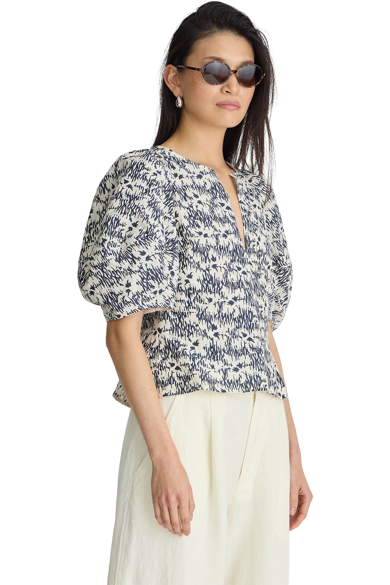 Apiece Apart Sculpted Bina Top in Tropical Midnight