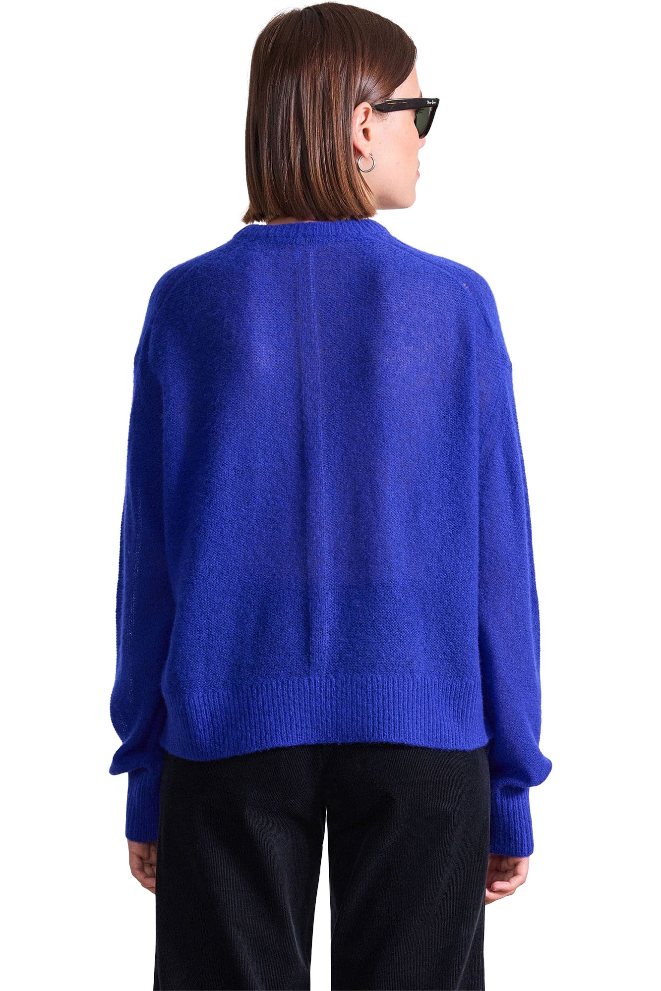 Apiece Apart Softest Tissue Weight Sweater in Cobalt