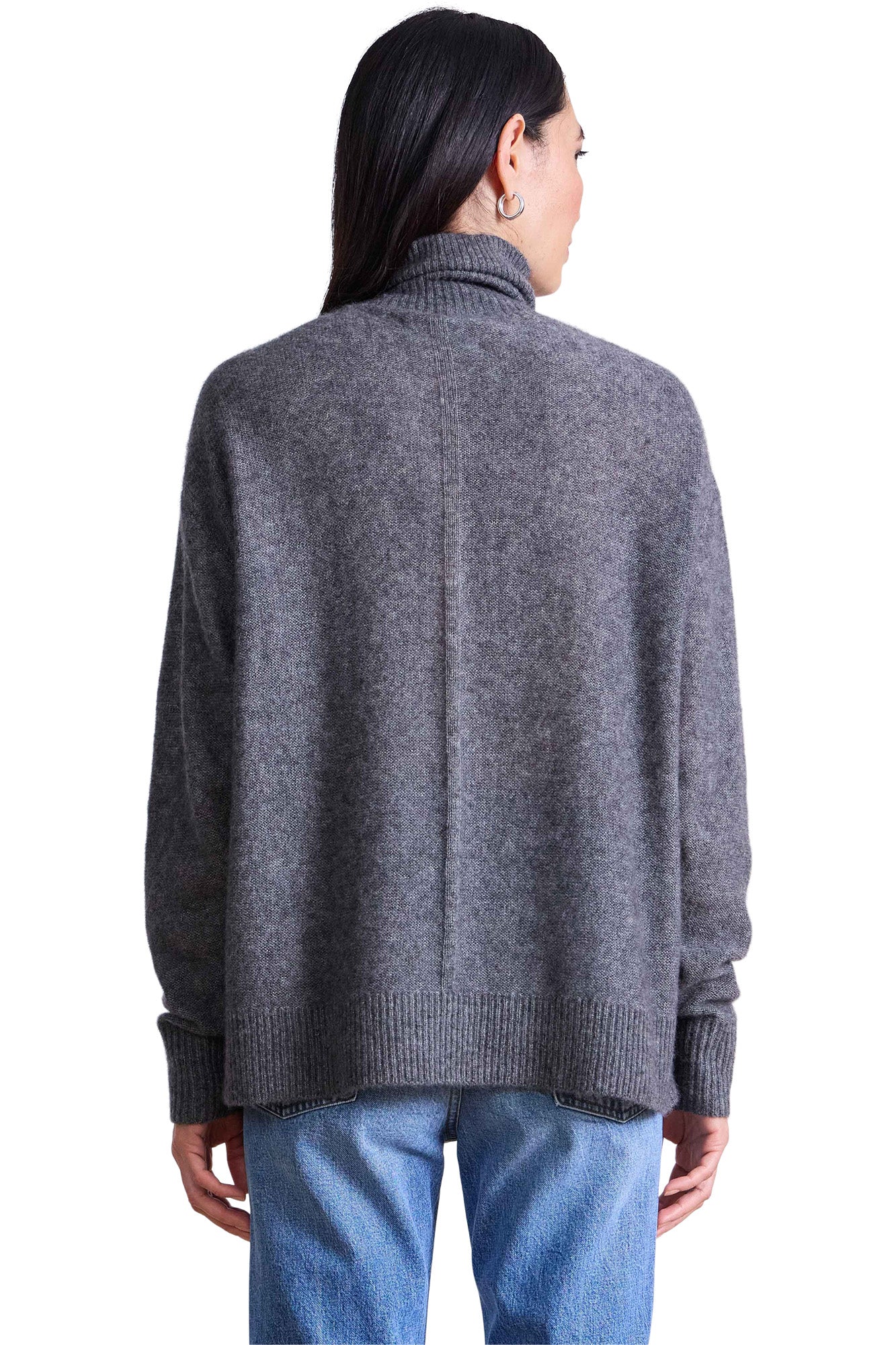 Apiece Apart Softest Tissue Weight Turtleneck Sweater in Charcoal