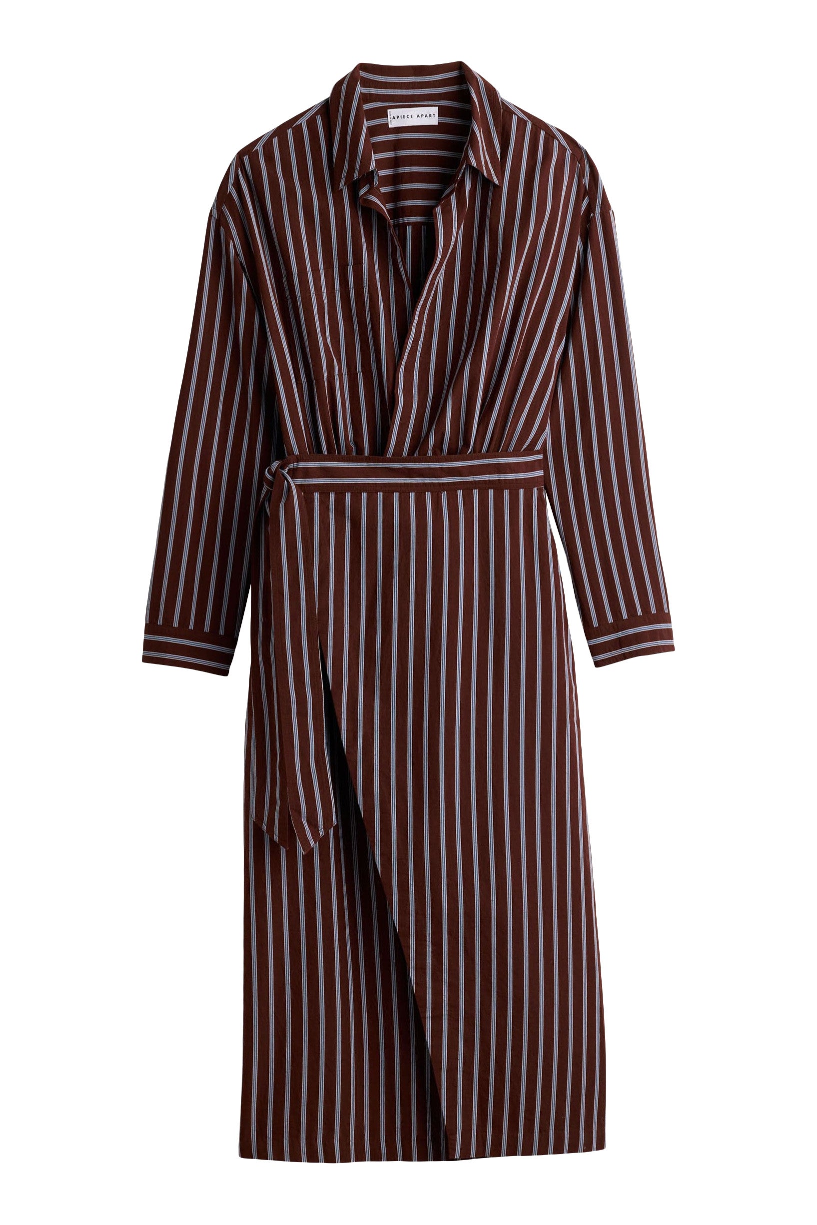Apiece Apart Sonia Striped Wrap Dress in Spice Multi