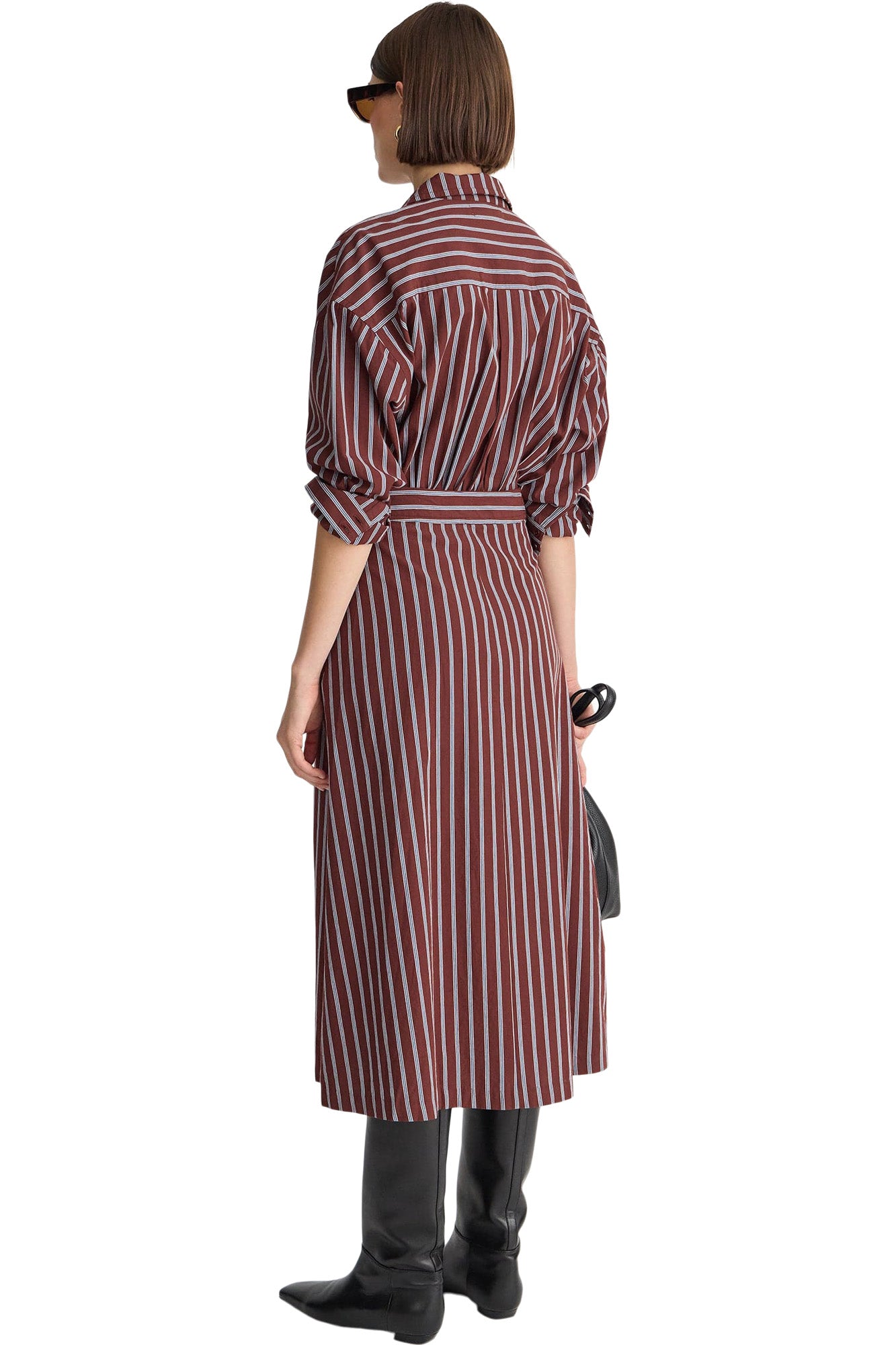 Apiece Apart Sonia Striped Wrap Dress in Spice Multi