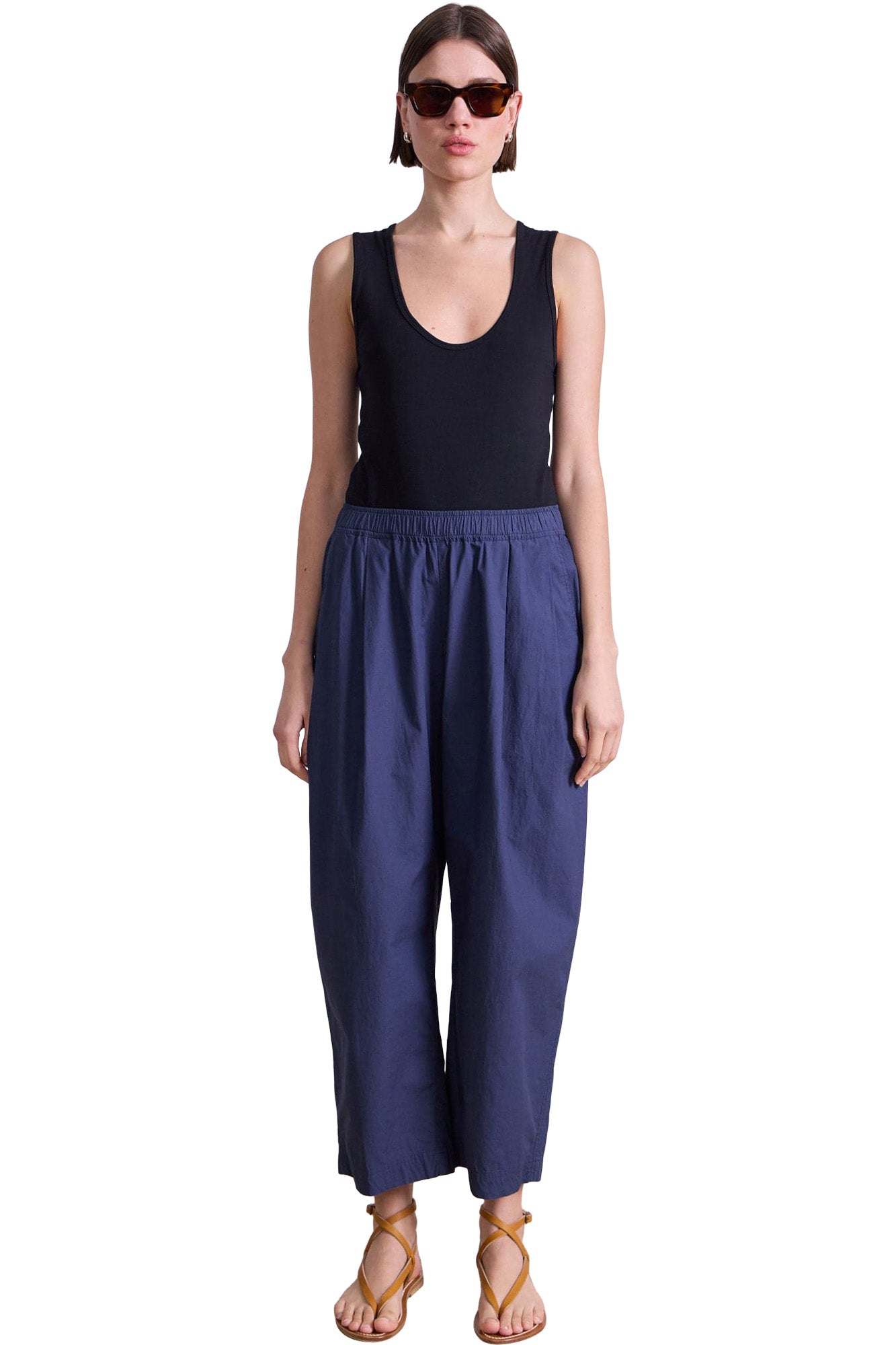 Apiece Apart Spa Pleat Pant in Navy