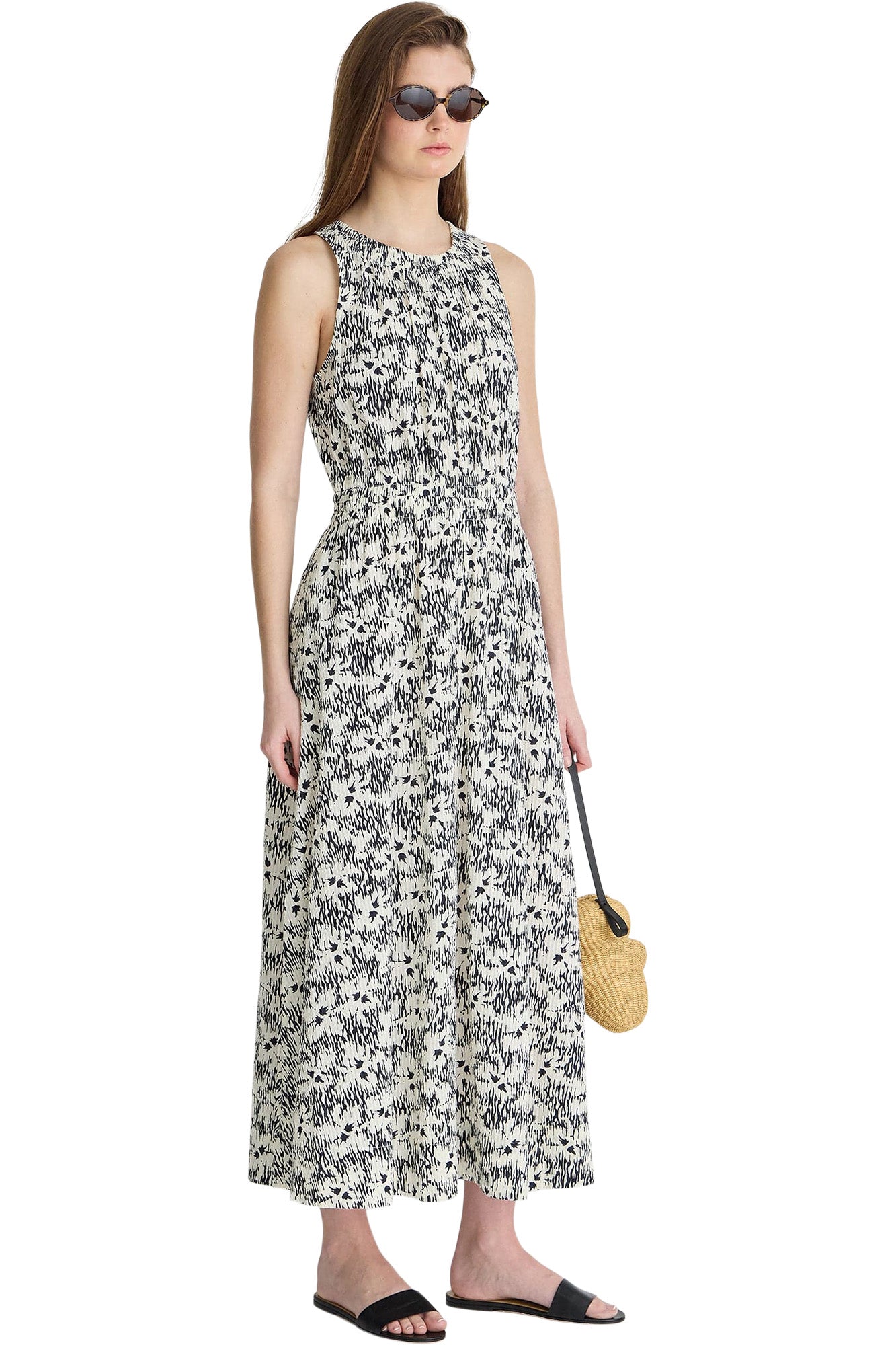 Apiece Apart Textured Bali Tank Dress in Tropical Midnight