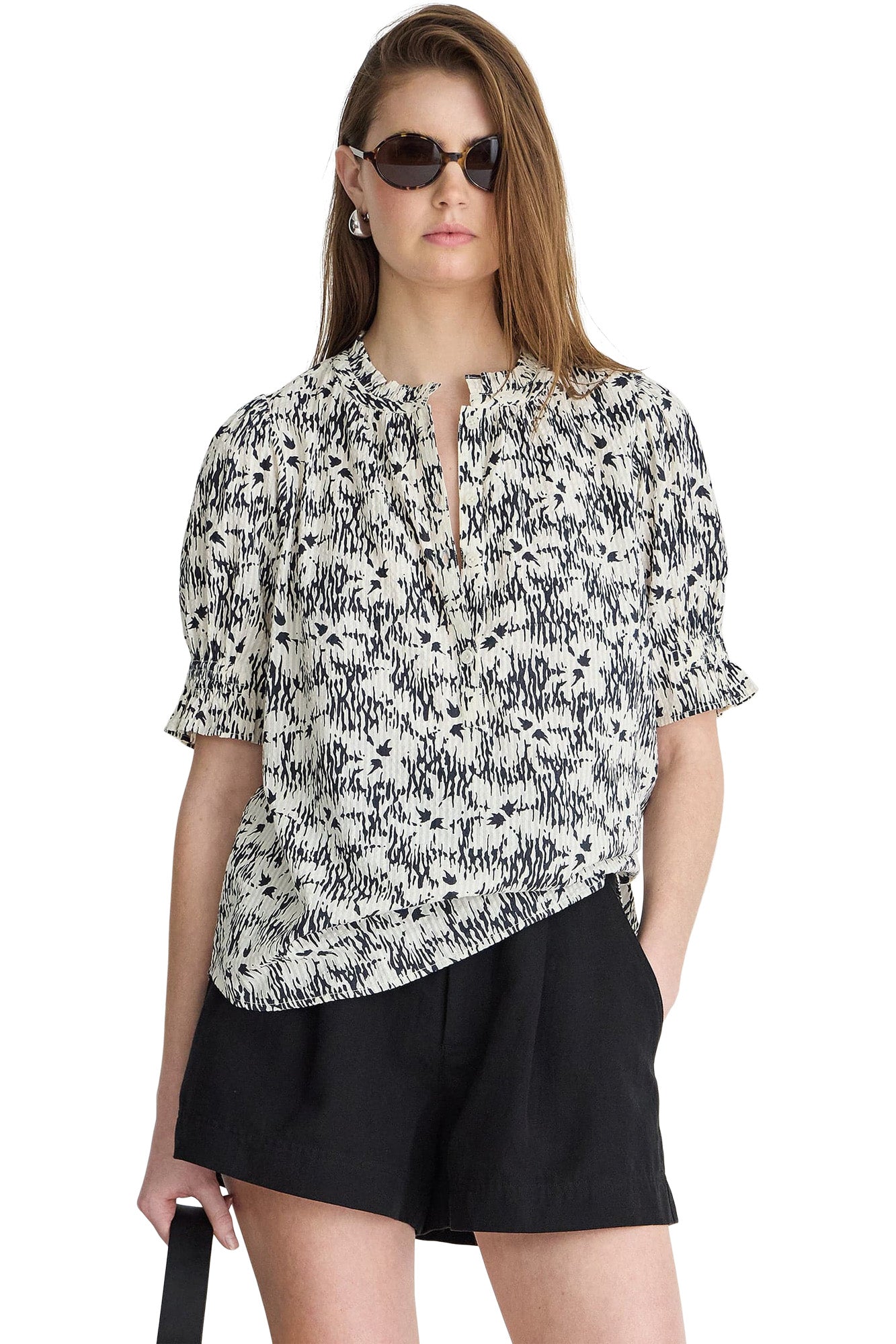 Apiece Apart Textured Los Altos Top in Tropical Midnight