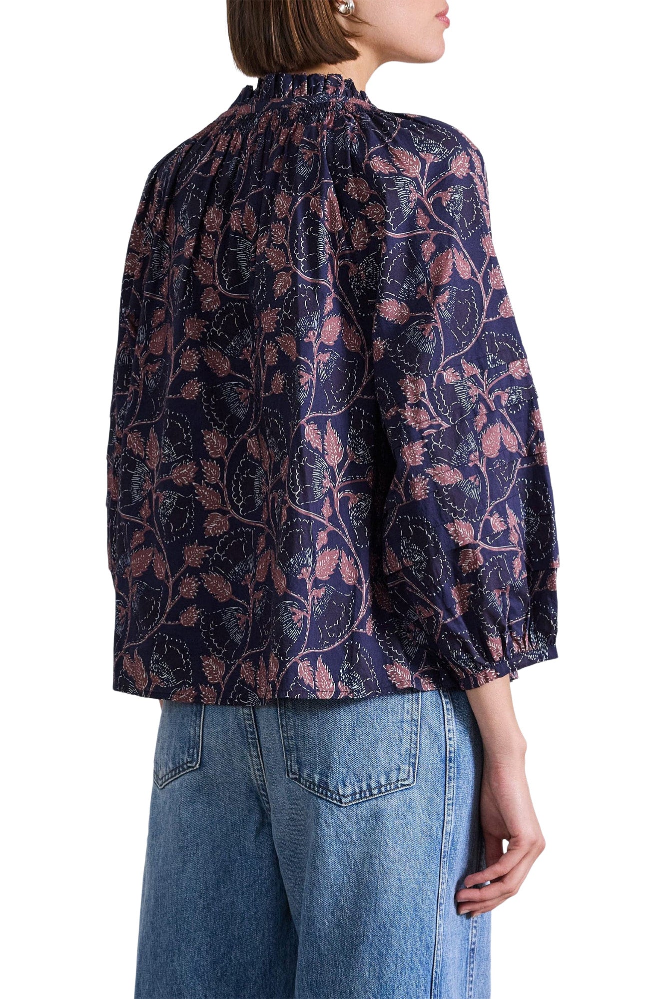Apiece Apart Trinidad Top in Camille Floral Navy