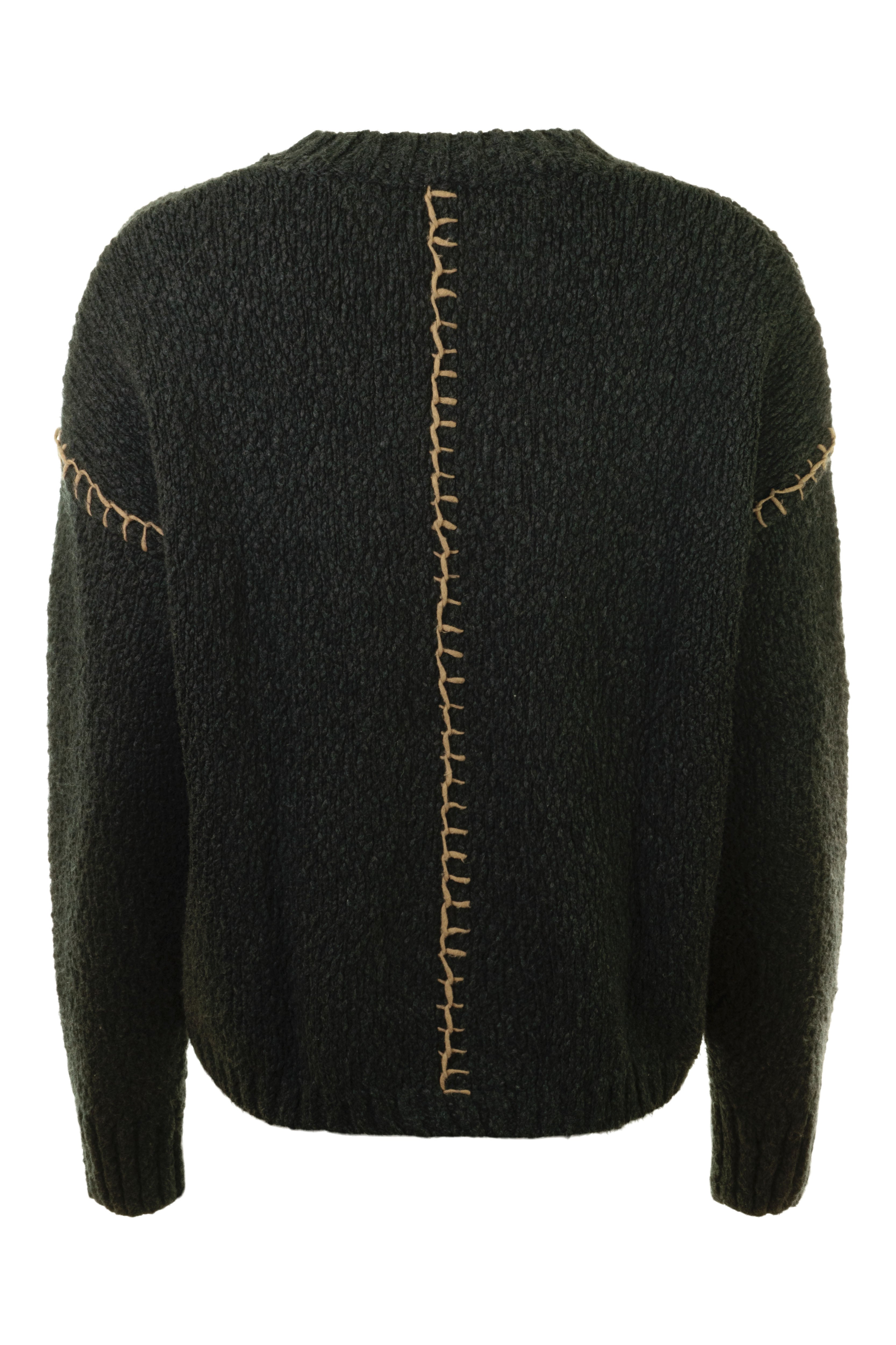 Autumn Cashmere Boxy Crew with Blanket Stitched Reversed Seams