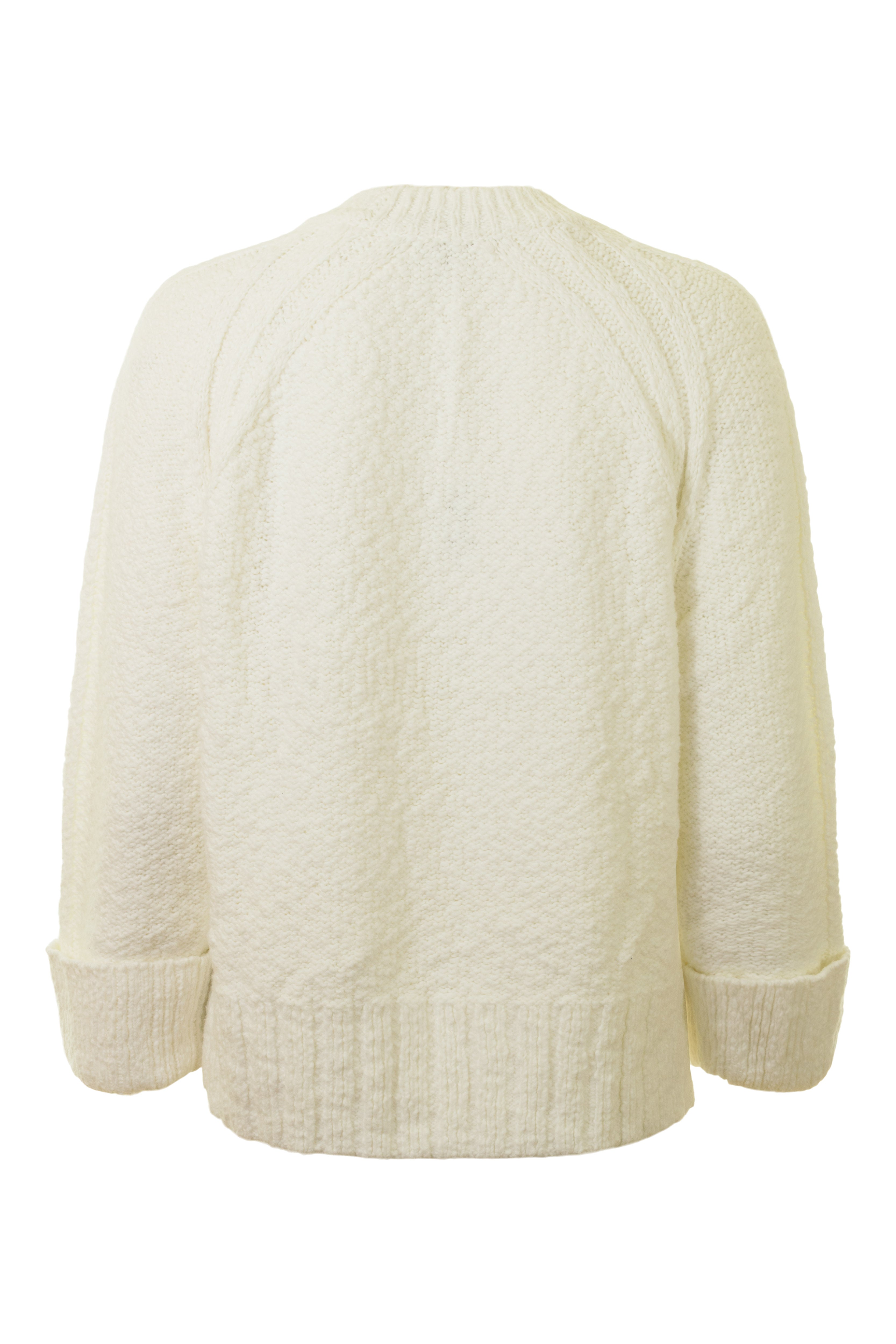 Autumn Cashmere Raglan Crew with Cuffed Bracelet Sleeves