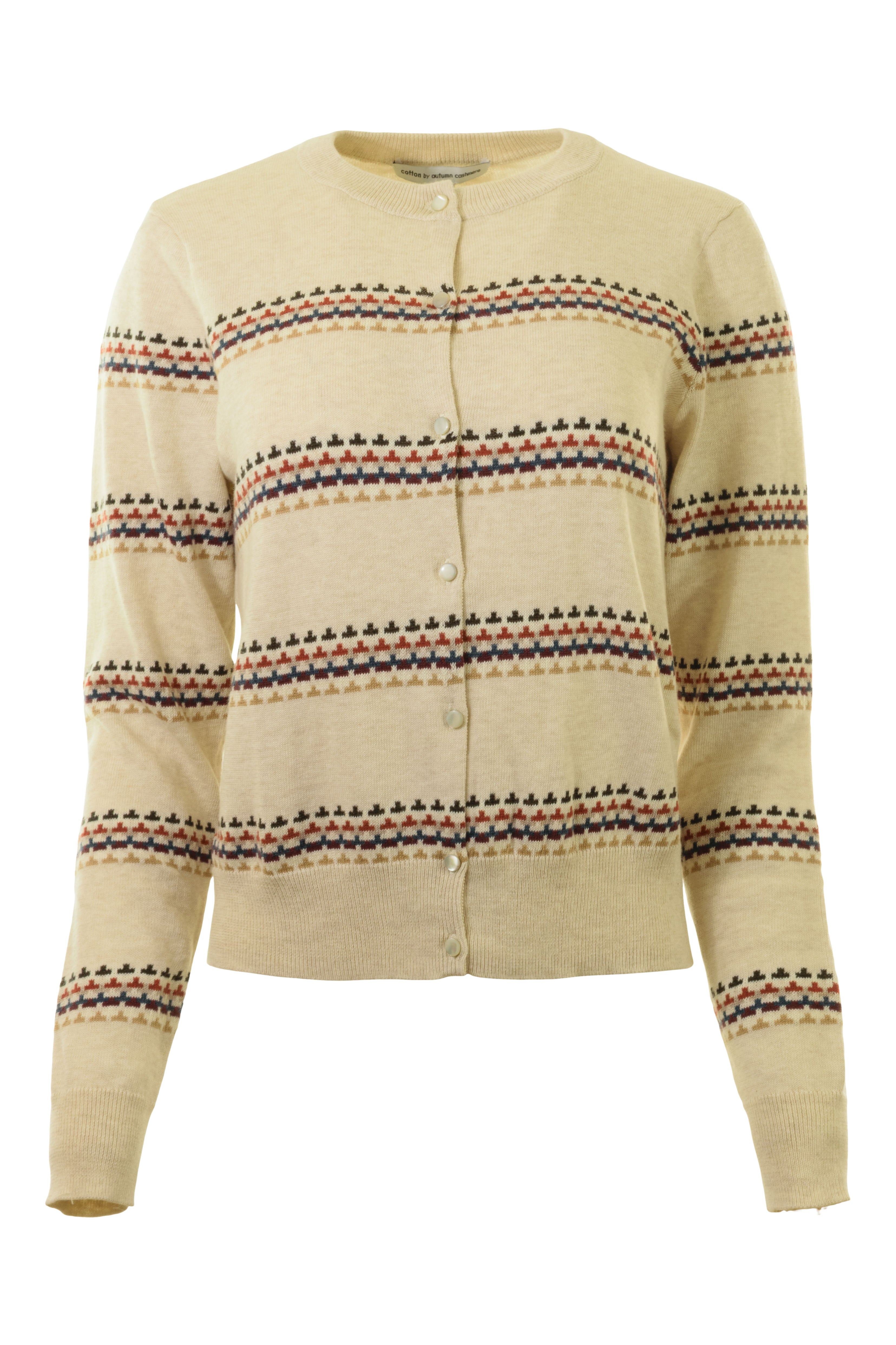 Autumn Cashmere Striped Jacquard Cardigan
