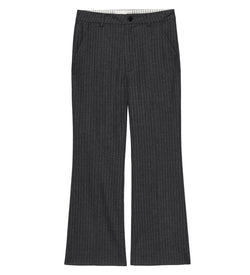 The Great Bell Trouser in Gray Pin Stripe