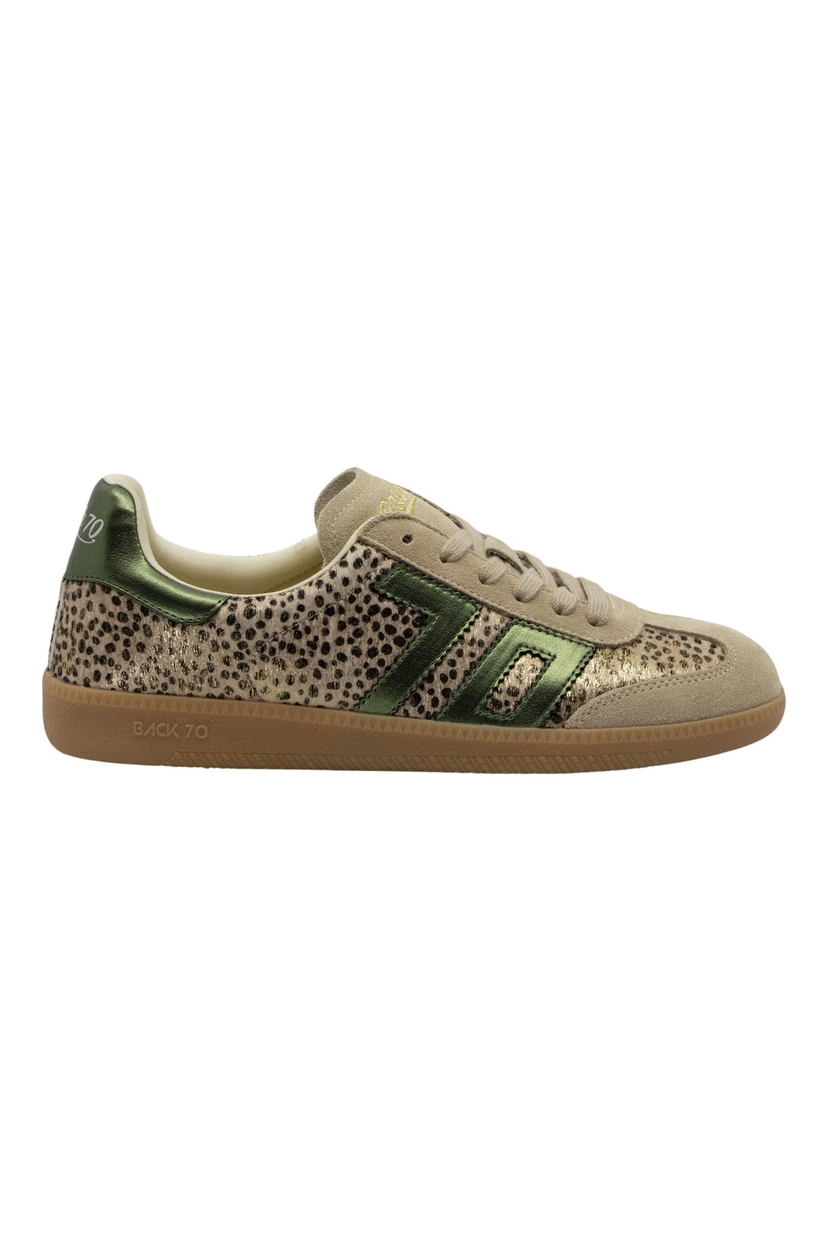 Back 70 Cloud W26 Pois Sneaker in Gold Forest