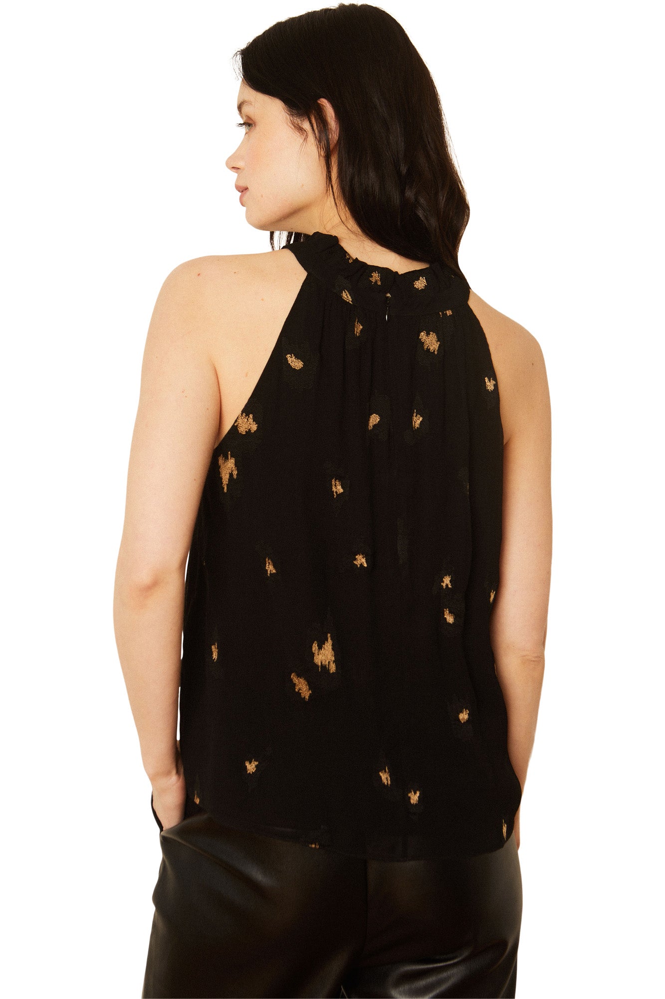Caballero Hollie Top in Starry Night Jacquard