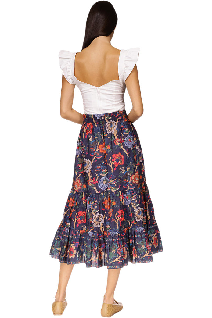 Cara Cara Chase Skirt in Evening Baroque Floral