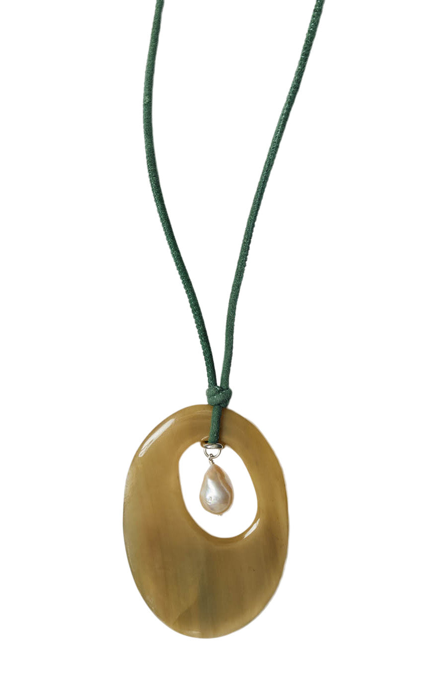 Chan Luu Baroque Pearl Necklace in Green Mix
