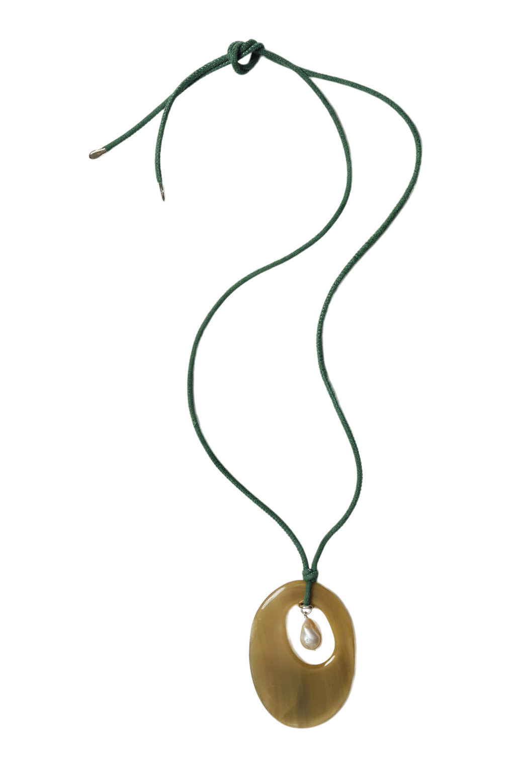 Chan Luu Baroque Pearl Necklace in Green Mix