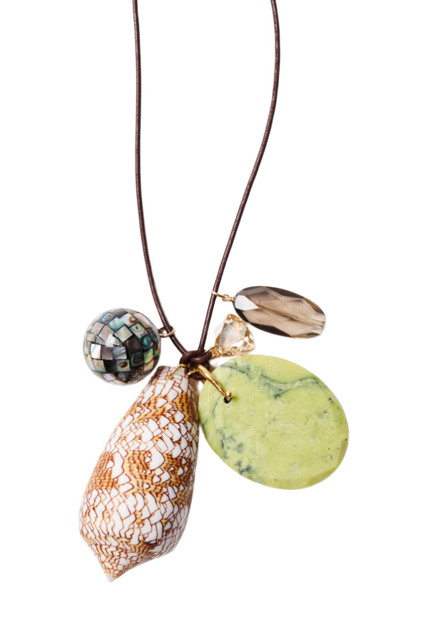 Chan Luu Cone Shell Charm Necklace in Multi